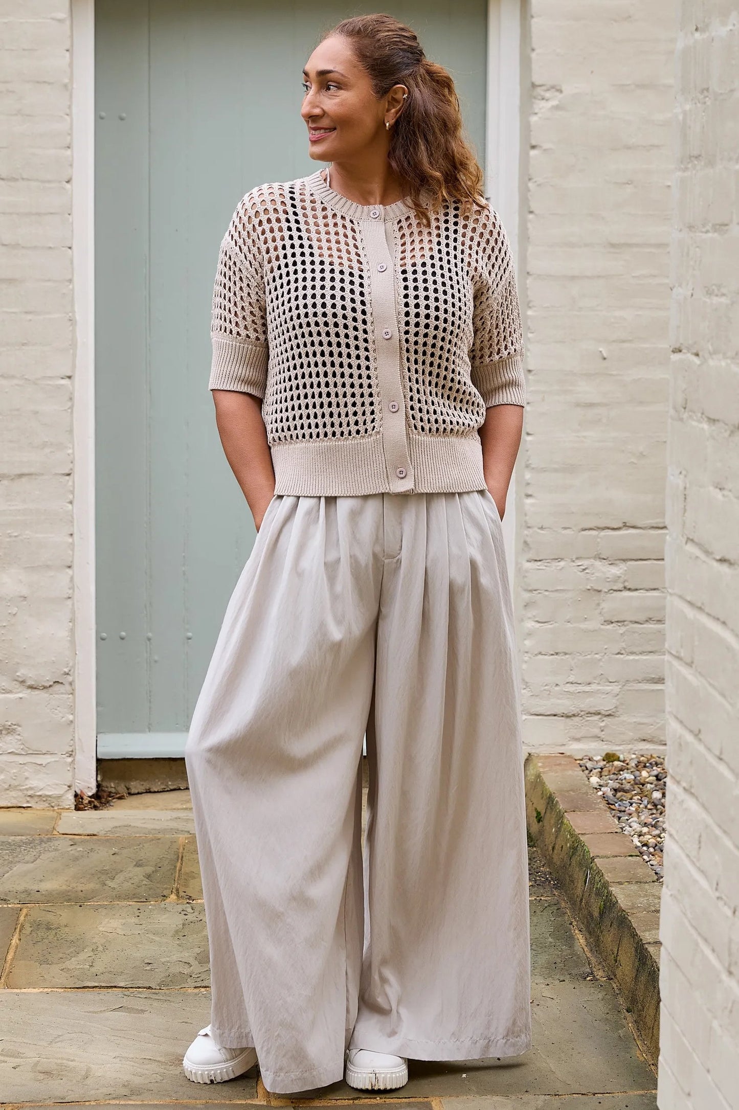 Dreams London Wide Leg Pleated Palazzo Trousers
