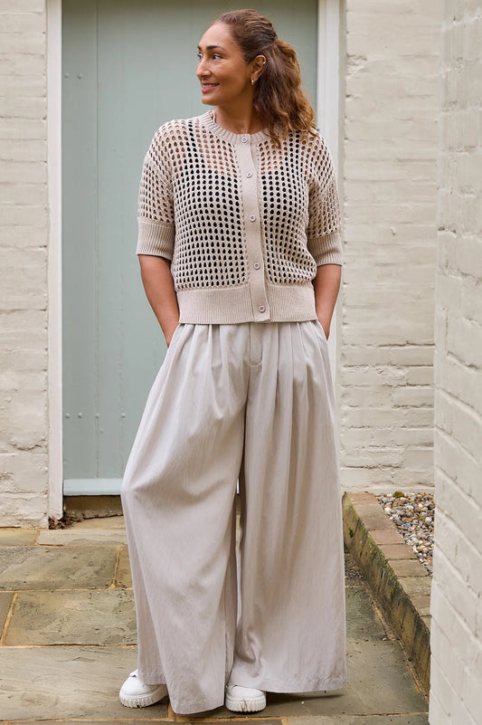 Dreams London Wide Leg Pleated Palazzo Trousers