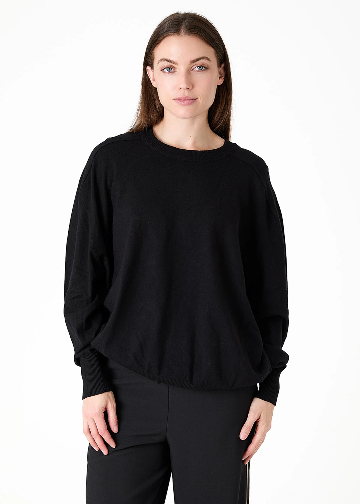 Dream London Cashmere Like Saddle Shoulder Oversized Crew Neck Jumper