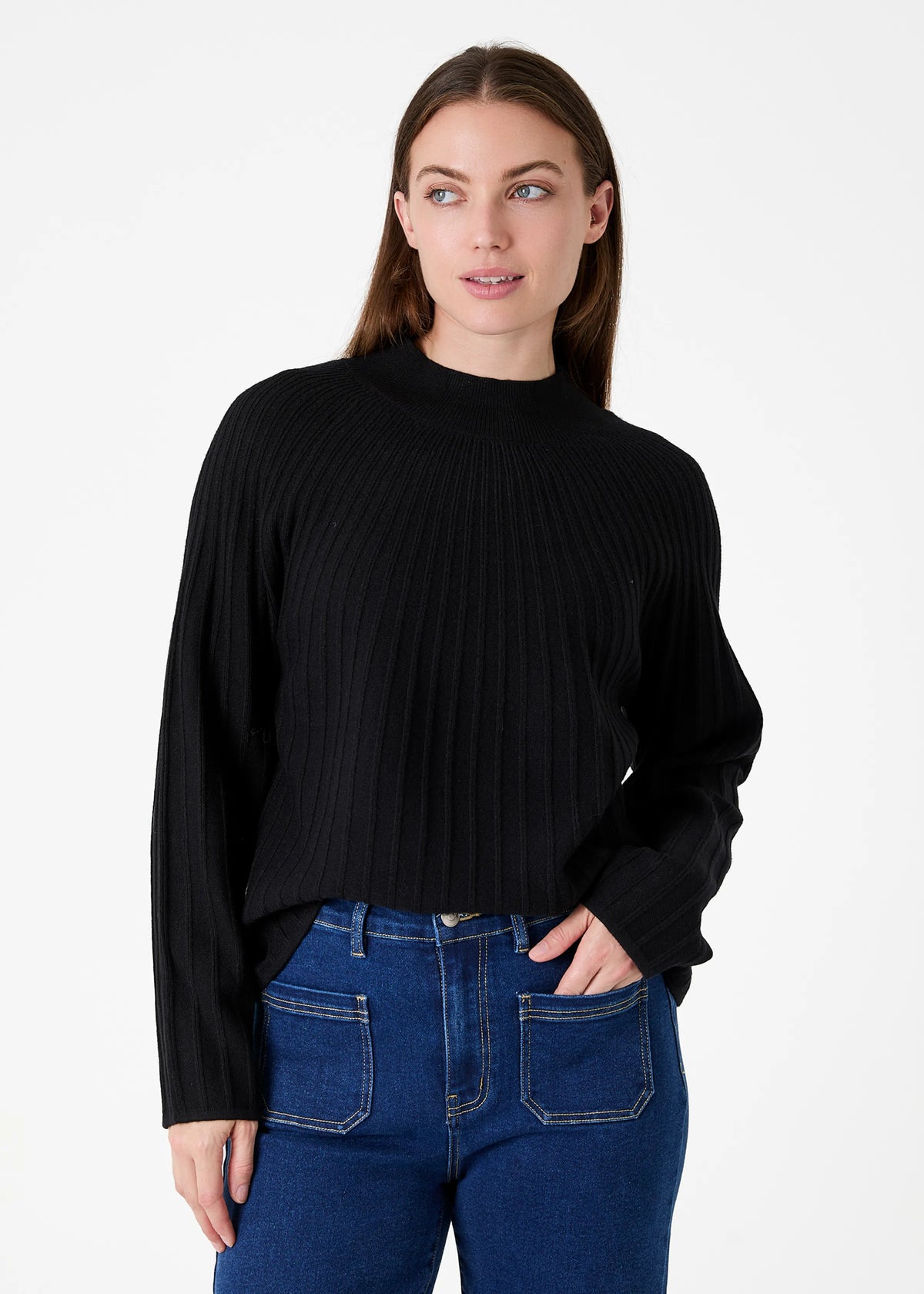 Dreams London Cashmere Like Sunray Turtle Neck Jumper
