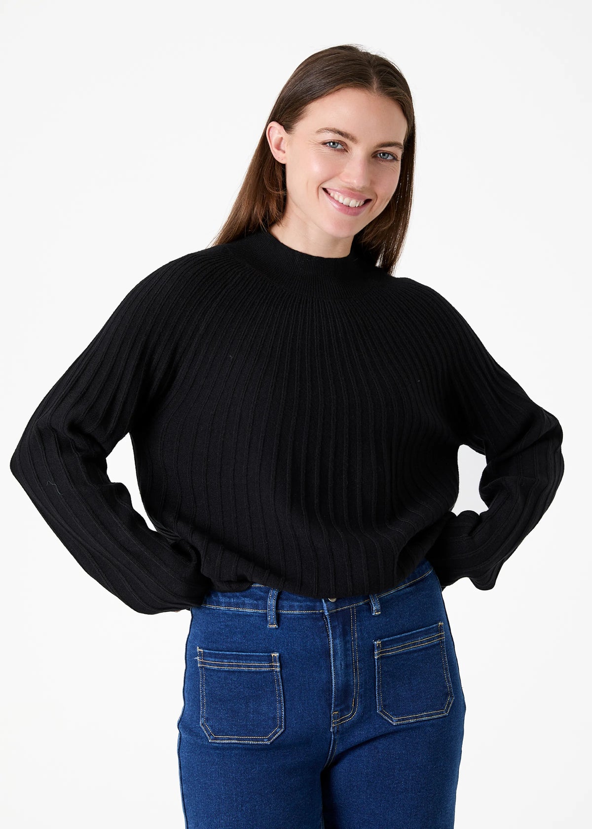 Dreams London Cashmere Like Sunray Turtle Neck Jumper