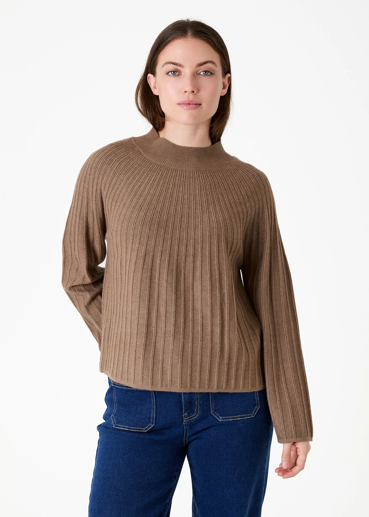 Dreams London Cashmere Like Sunray Turtle Neck Jumper