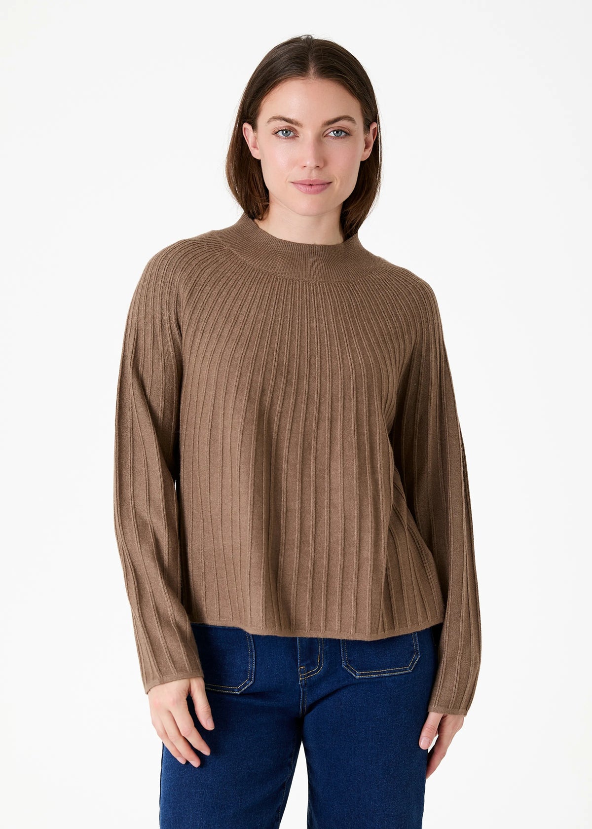 Dreams London Cashmere Like Sunray Turtle Neck Jumper