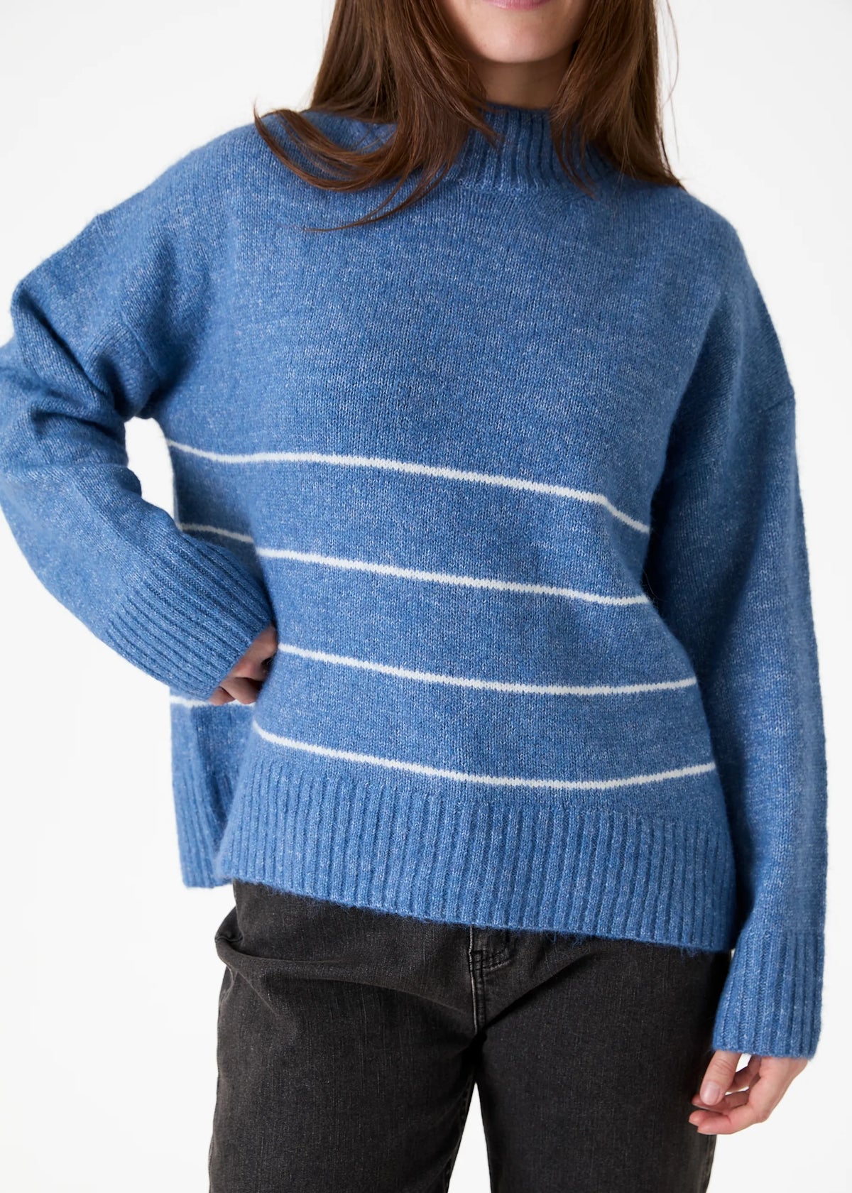 Dreams London Cloud Yarn Turtle Neck Stripe Jumper