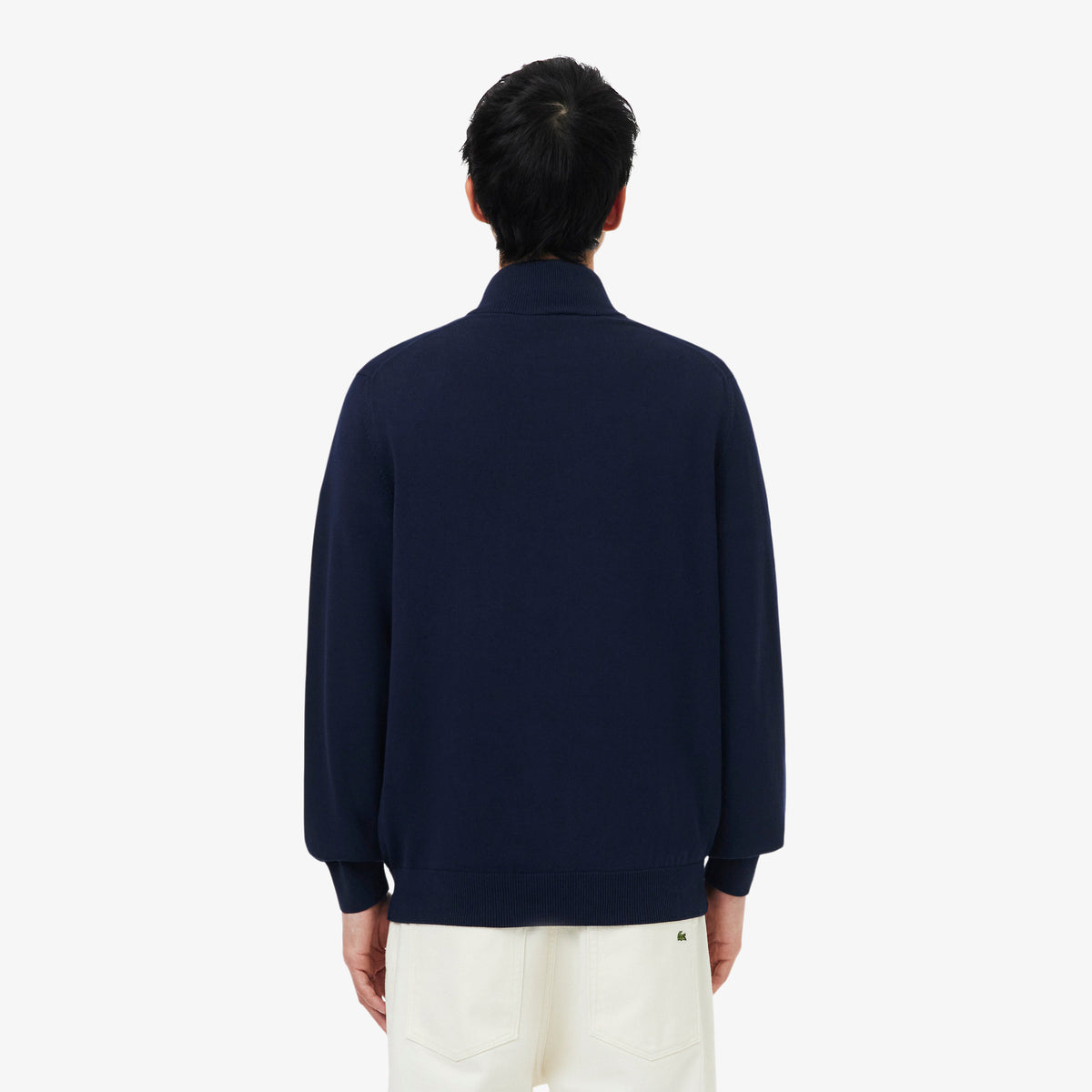 Lacoste Zipped High Neck Cotton Sweater