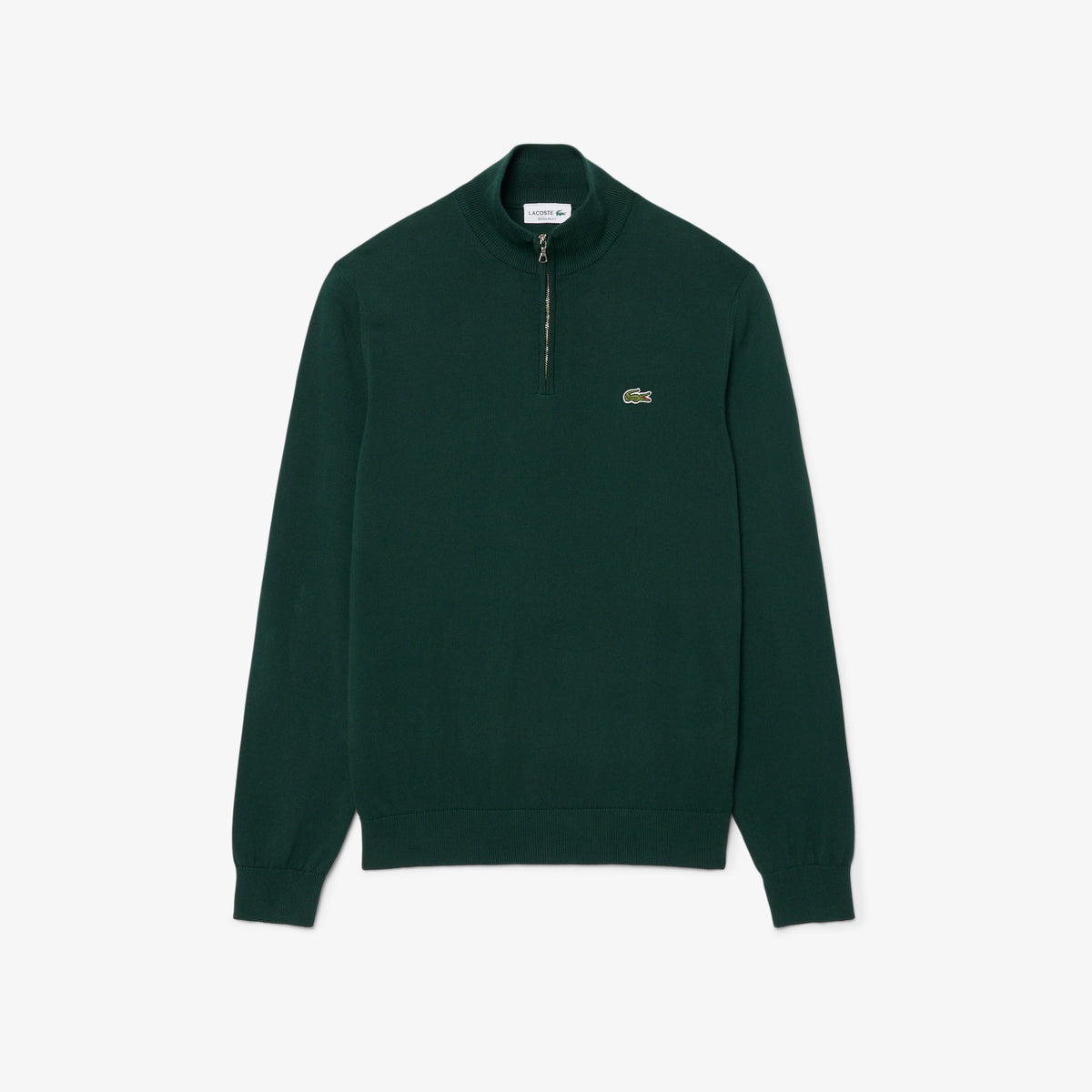 Lacoste Zipped High Neck Cotton Sweater