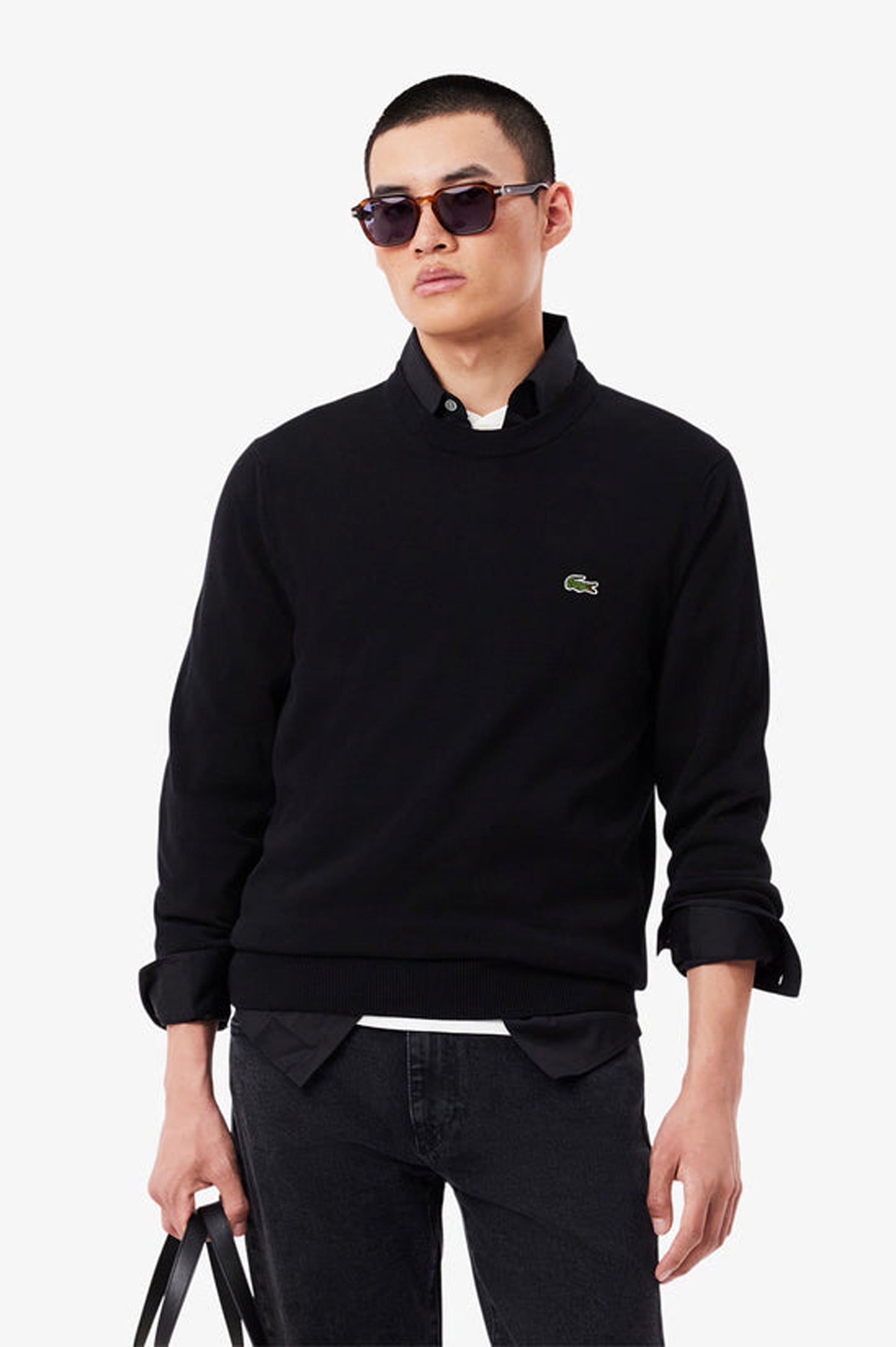 Lacoste Monochrome Crew Neck Sweater