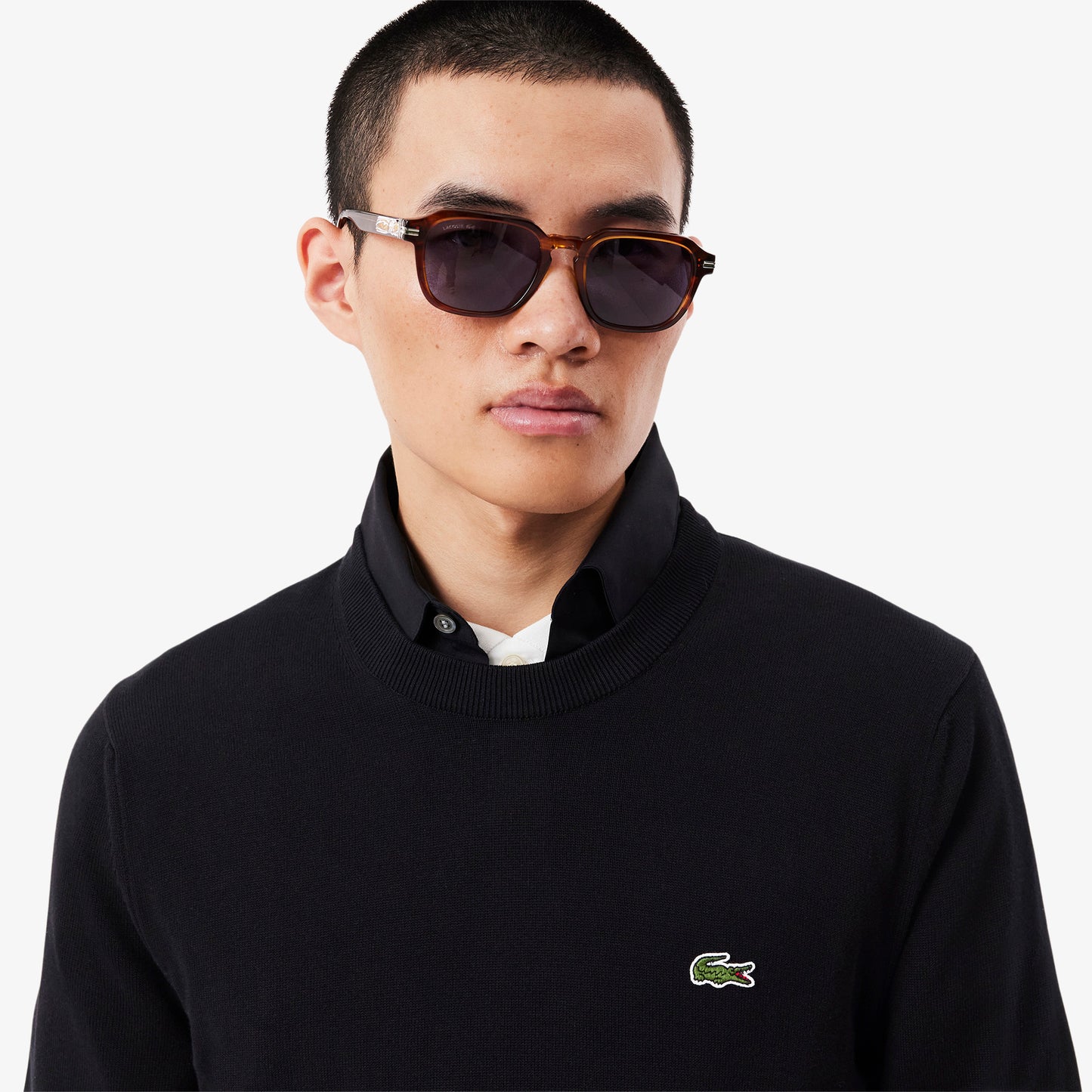 Lacoste Monochrome Crew Neck Sweater