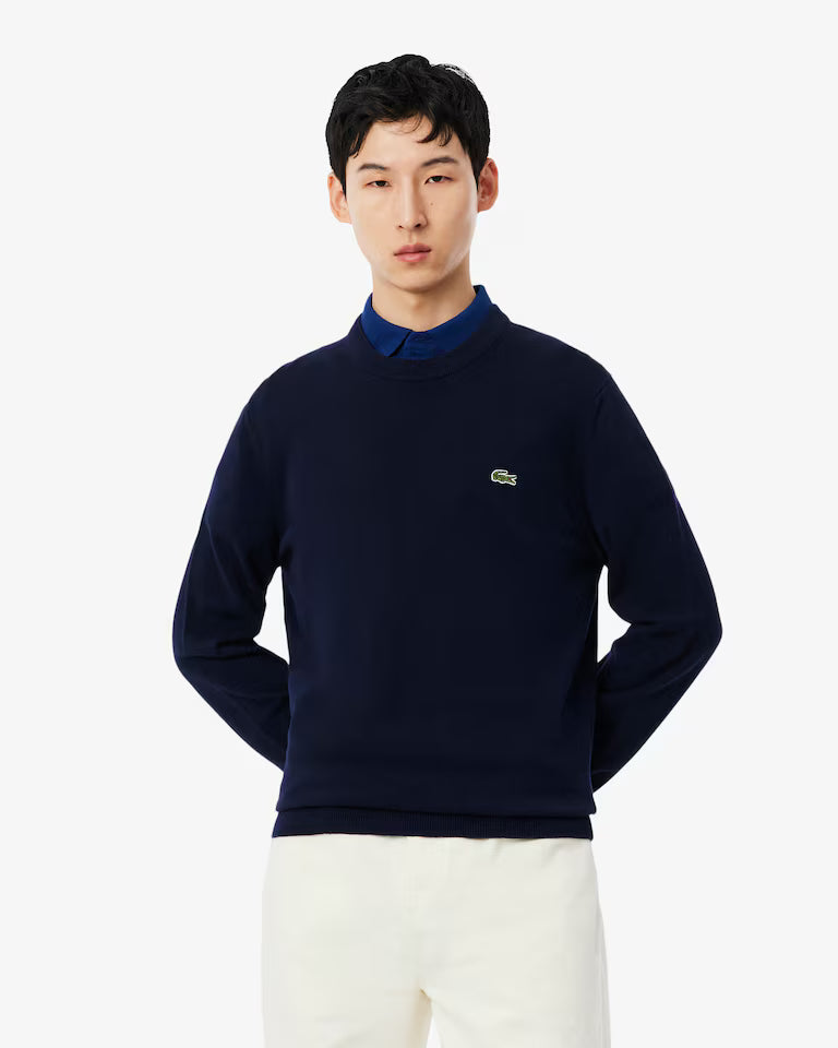 Lacoste Monochrome Crew Neck Cotton Sweater