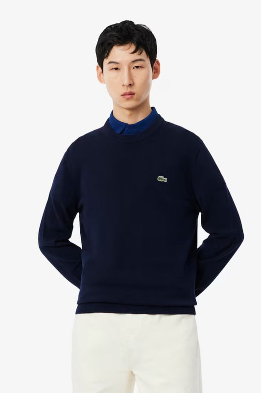 Lacoste Monochrome Crew Neck Cotton Sweater