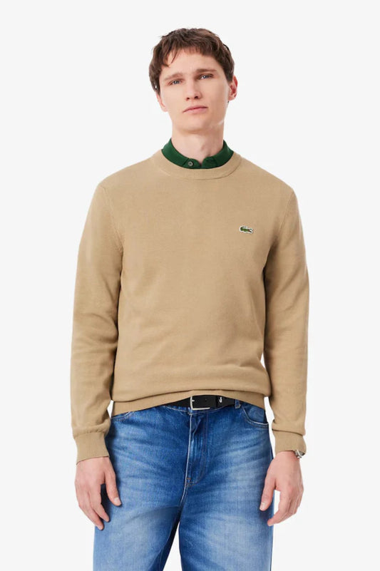 Lacoste Monochrome Crew Neck Cotton Sweater
