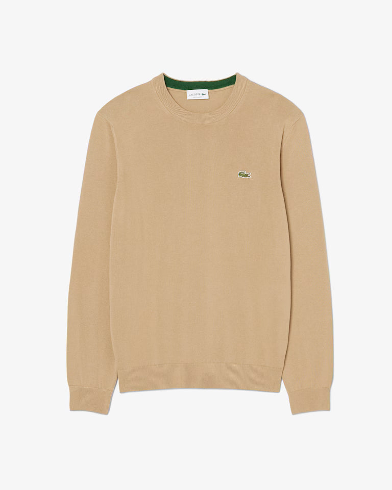 Lacoste Monochrome Crew Neck Cotton Sweater