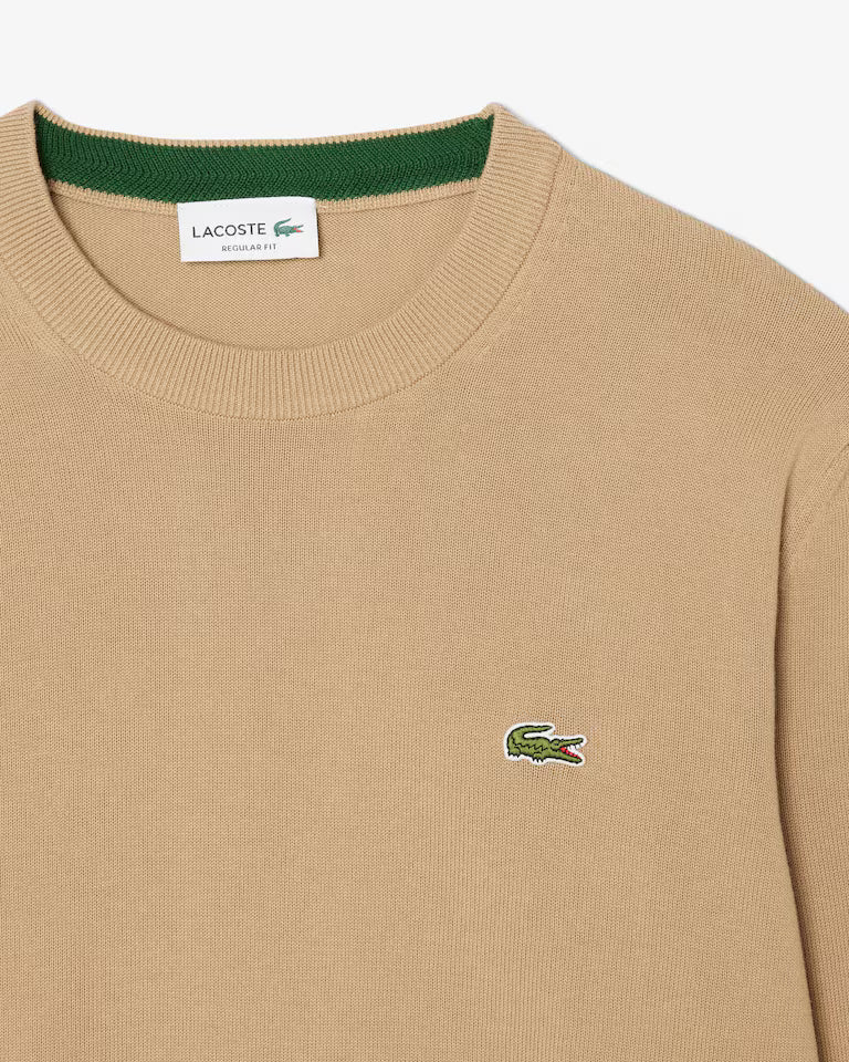 Lacoste Monochrome Crew Neck Cotton Sweater
