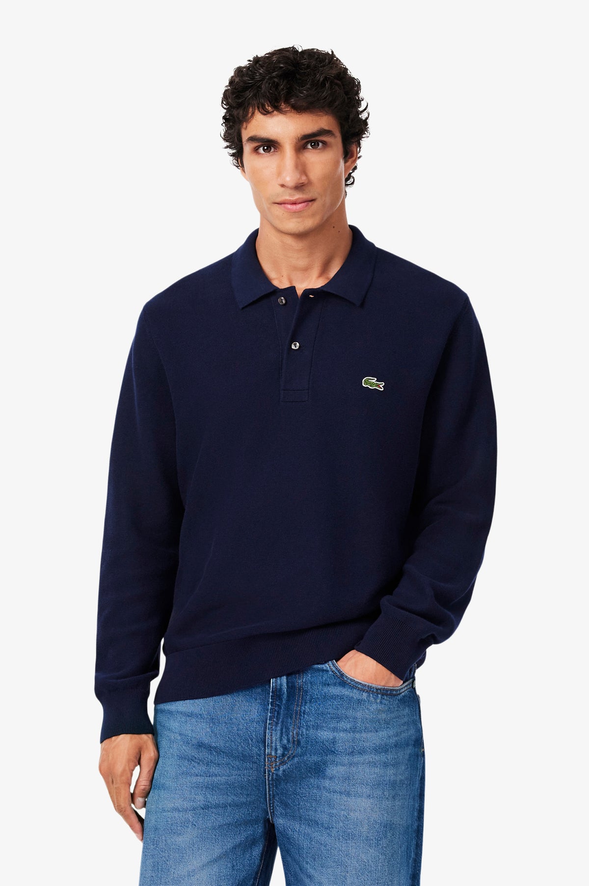Lacoste Classic Fit Long Sleeved Knitted Polo Shirt