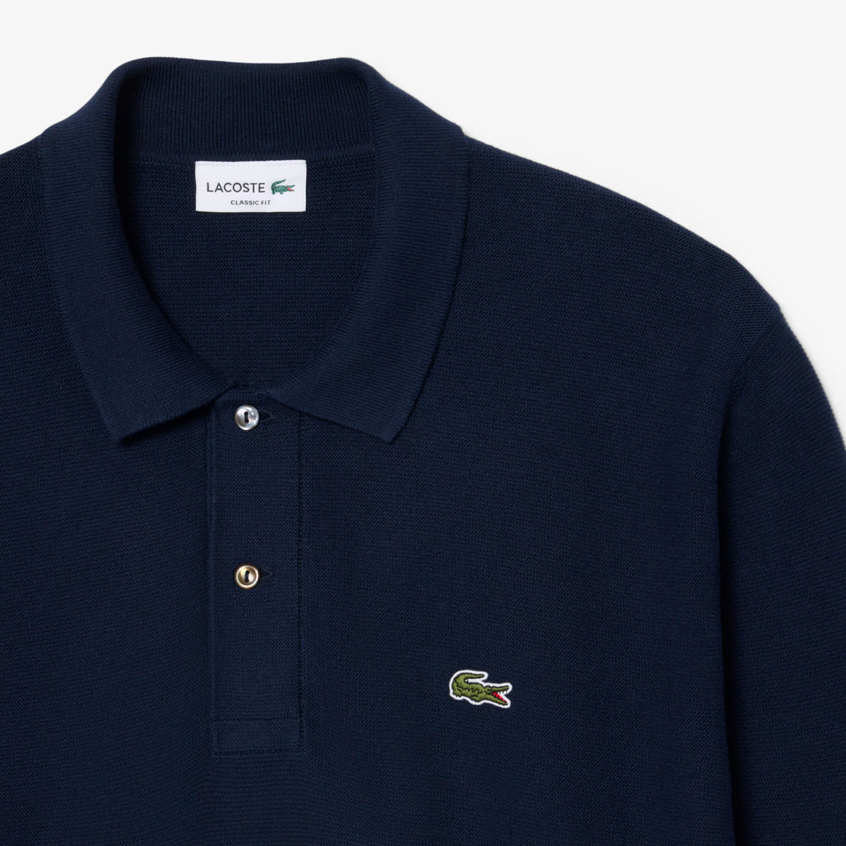 Lacoste Classic Fit Long Sleeved Knitted Polo Shirt