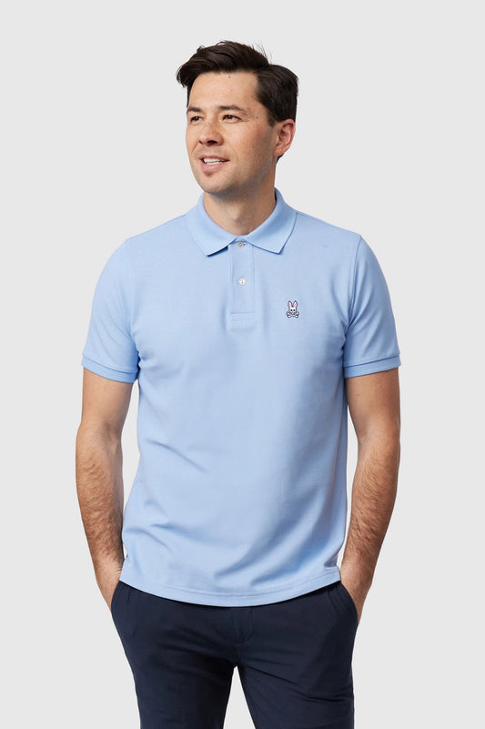 Psycho Bunny Mens Classic Pique Polo Shirt