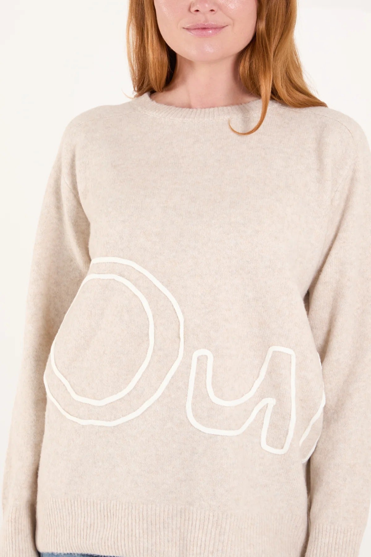 Nova of London 'Oui' & 'Yes' Embroidery Jumper