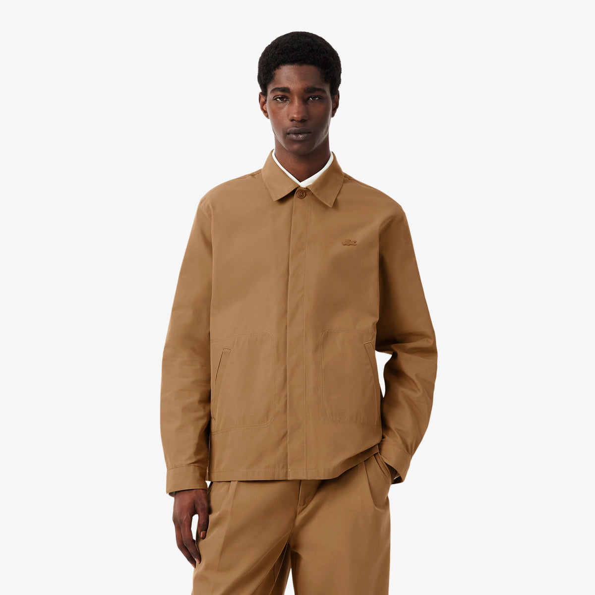 Lacoste Cotton Blend Twill Overshirt