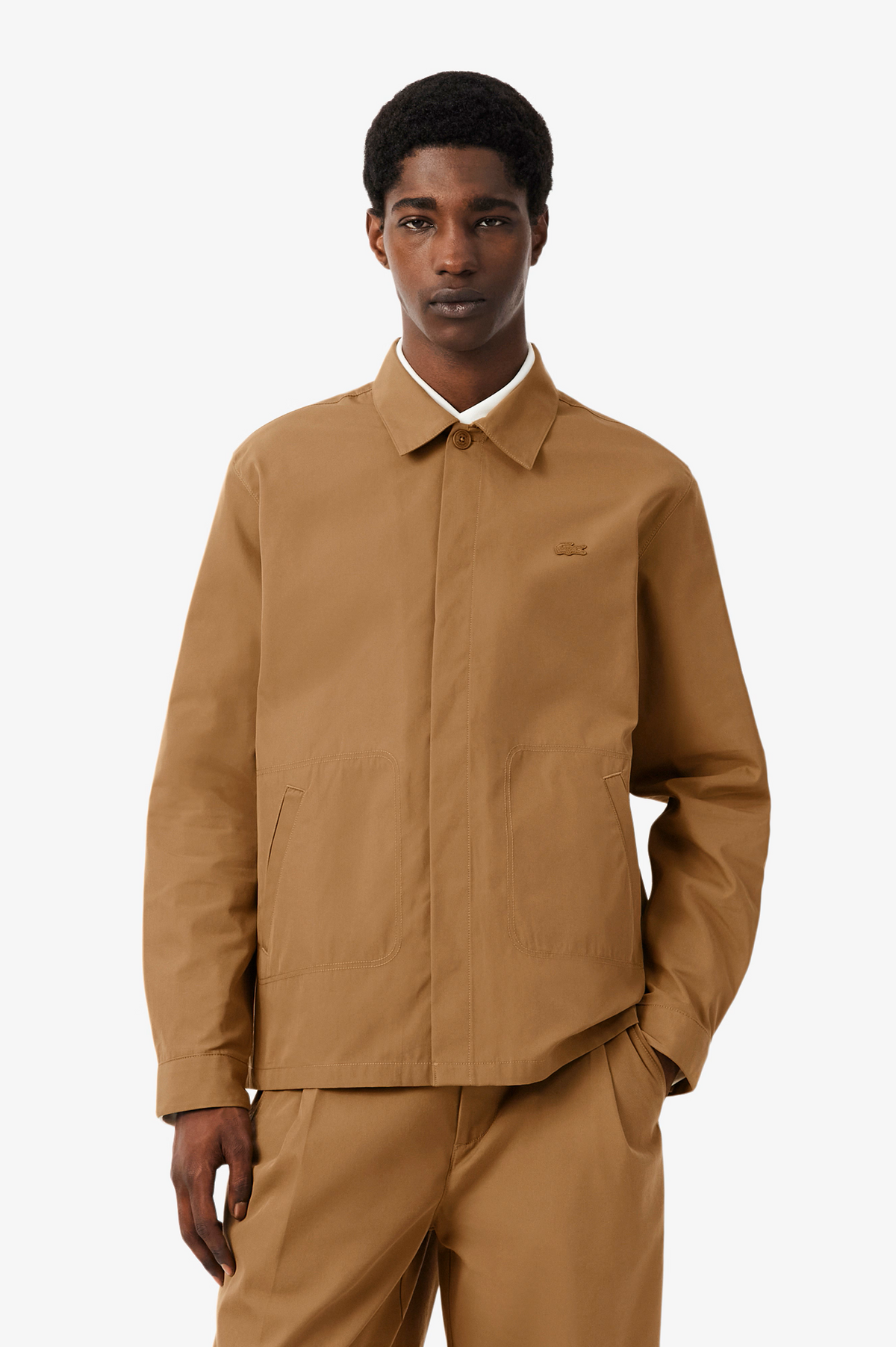 Lacoste Cotton Blend Twill Overshirt