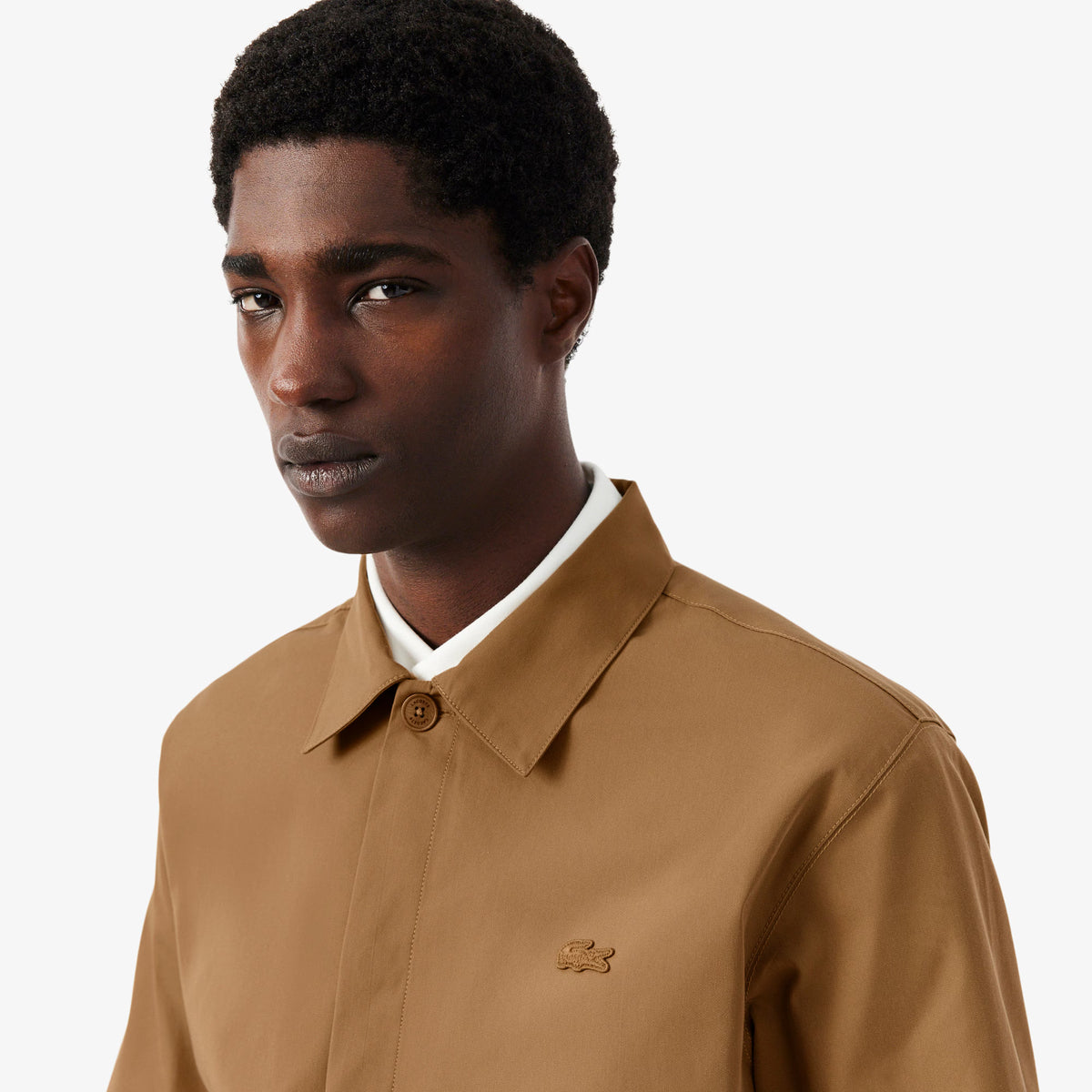 Lacoste Cotton Blend Twill Overshirt