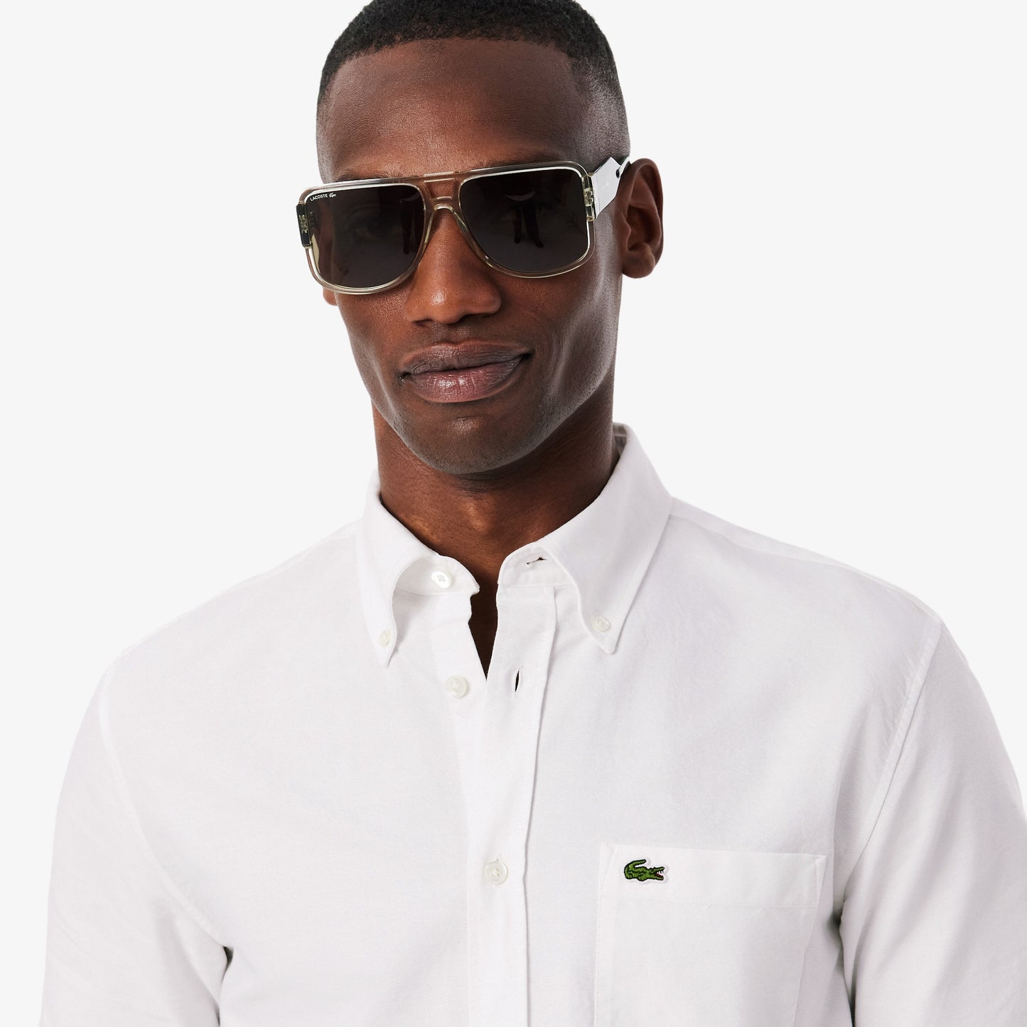 Lacoste Regular Fit Short Sleeved Oxford Shirt