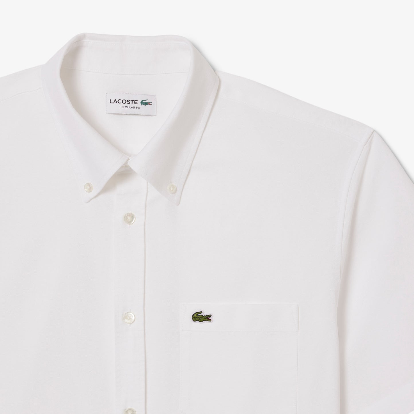 Lacoste Regular Fit Short Sleeved Oxford Shirt