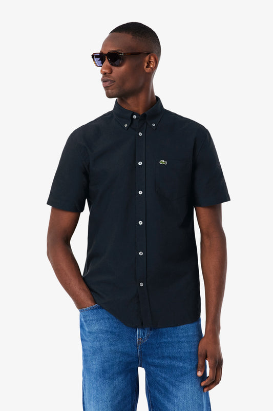 Lacoste Regular Fit Short Sleeved Oxford Shirt