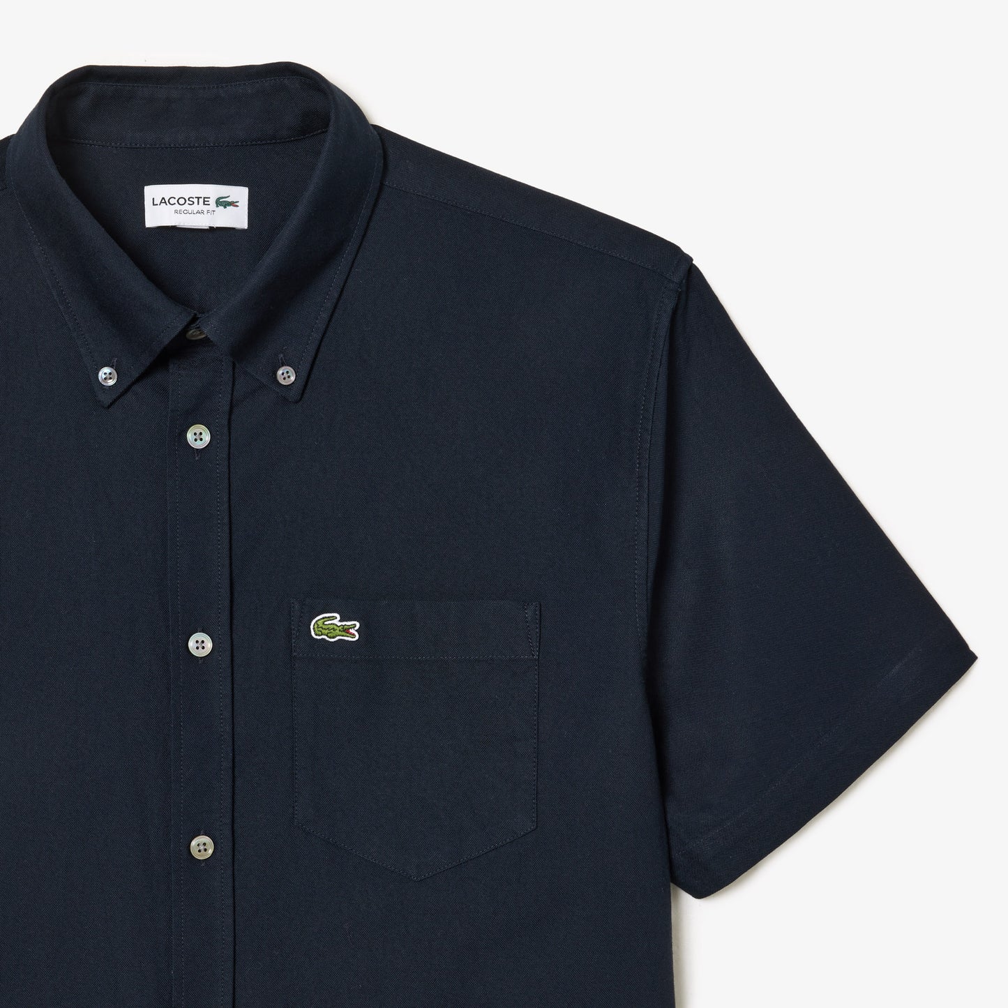 Lacoste Regular Fit Short Sleeved Oxford Shirt