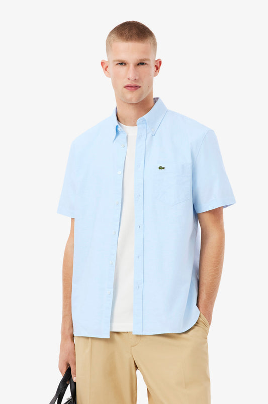 Lacoste Regular Fit Short Sleeved Oxford Shirt