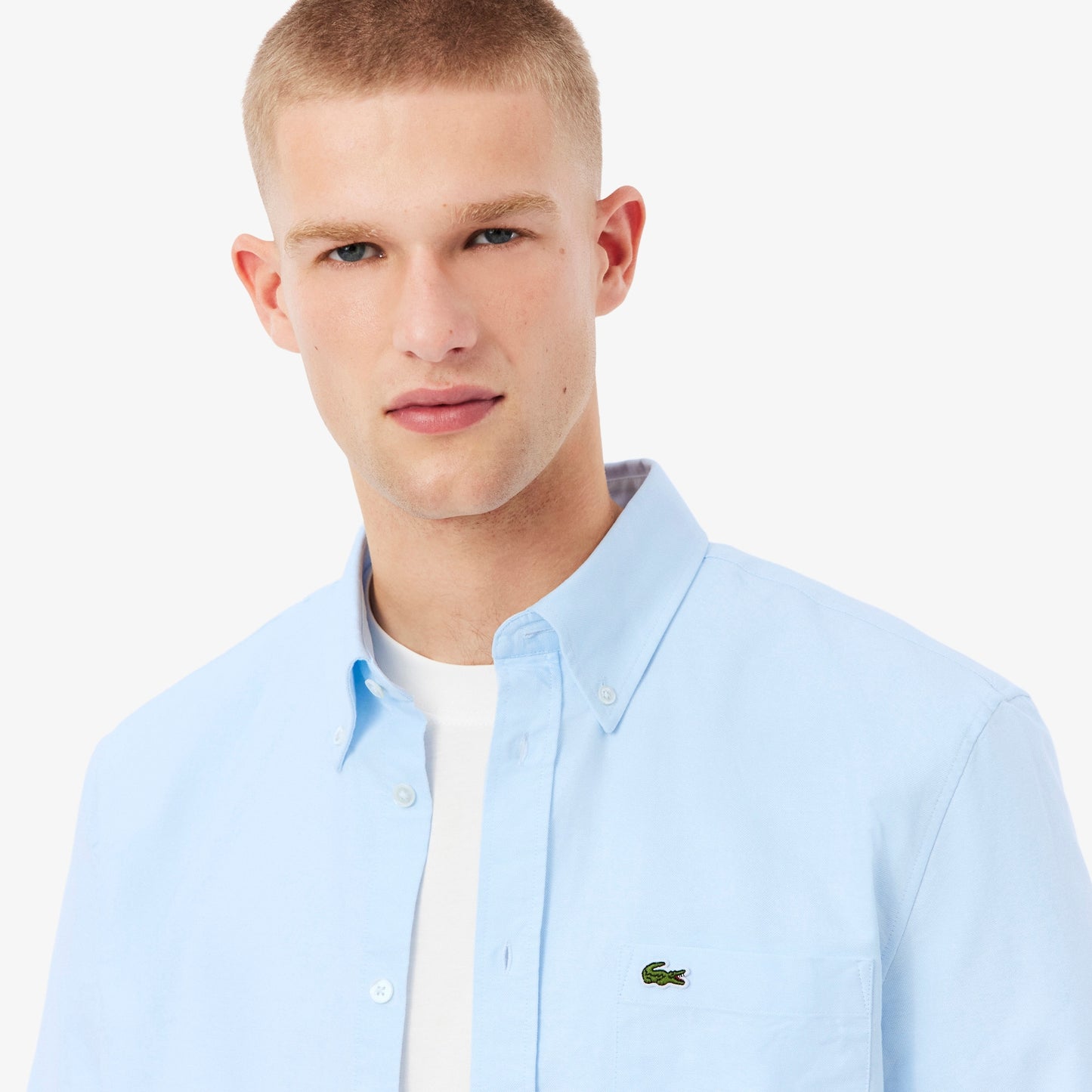 Lacoste Regular Fit Short Sleeved Oxford Shirt