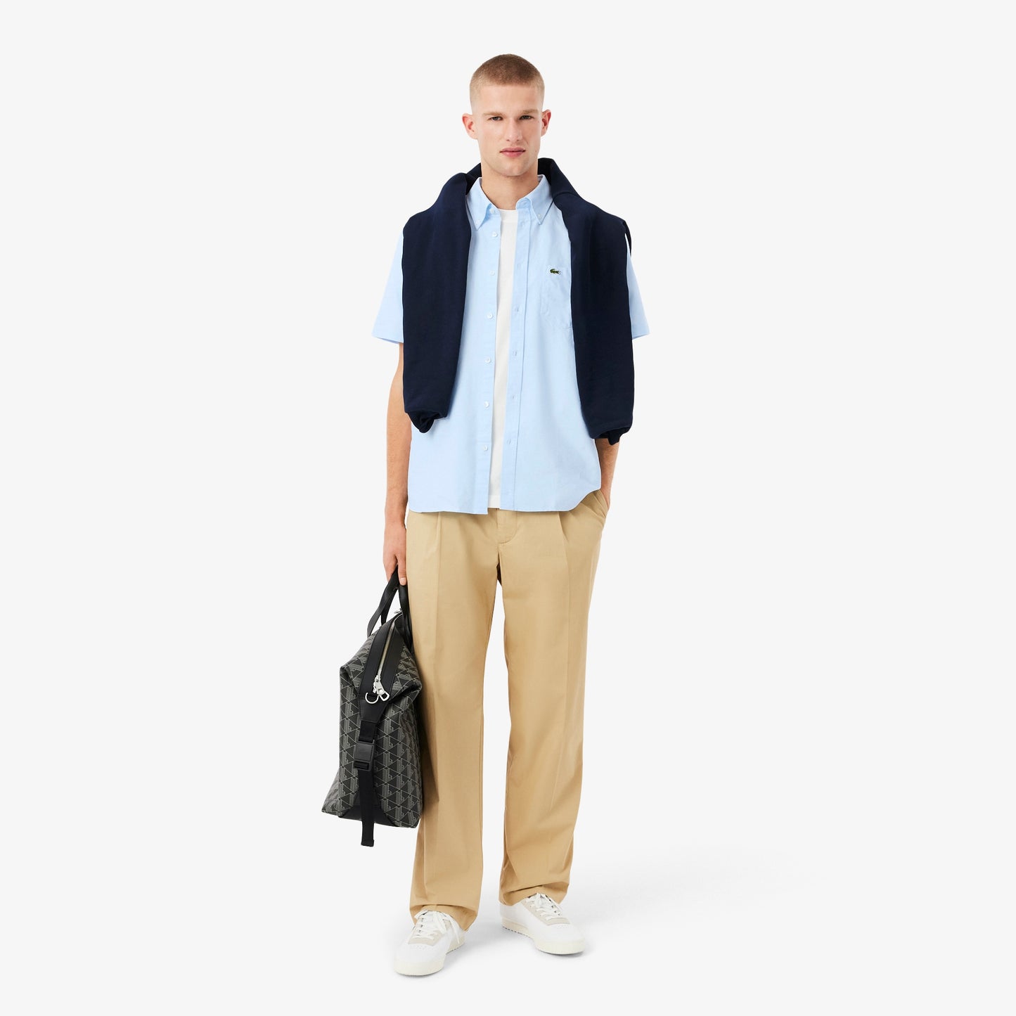 Lacoste Regular Fit Short Sleeved Oxford Shirt