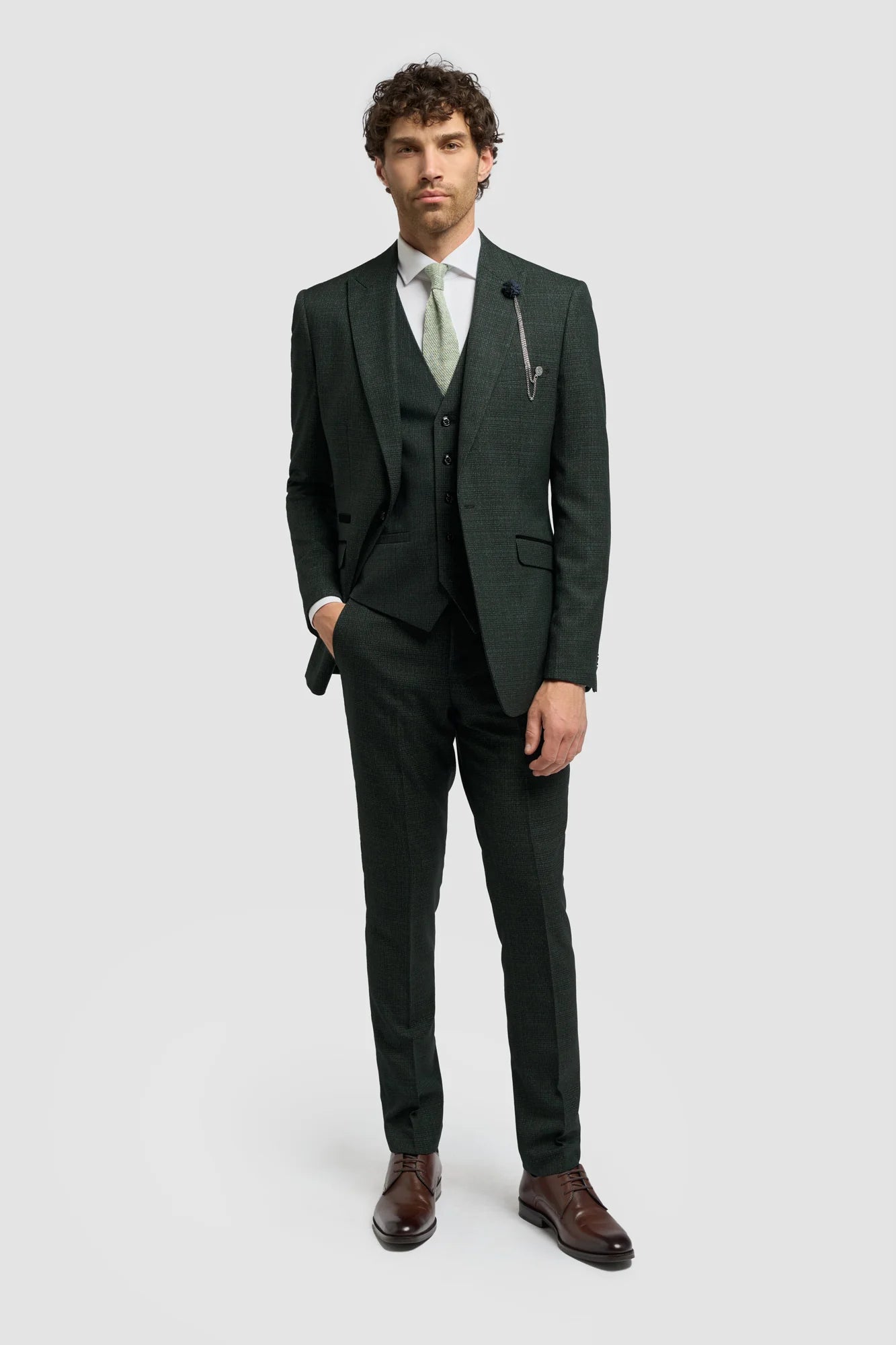 Cavani Caridi Olive Slim Fit Blazer