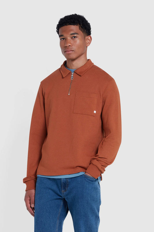 Farah Creston Quarter Zip Rugby Sweatshirt