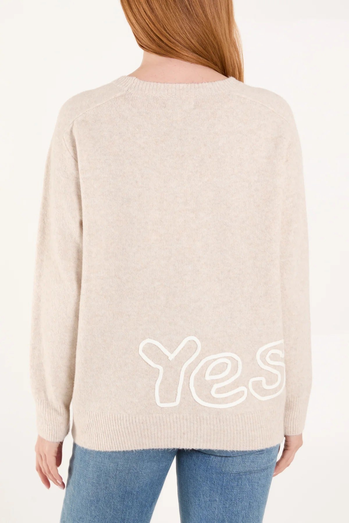 Nova of London 'Oui' & 'Yes' Embroidery Jumper