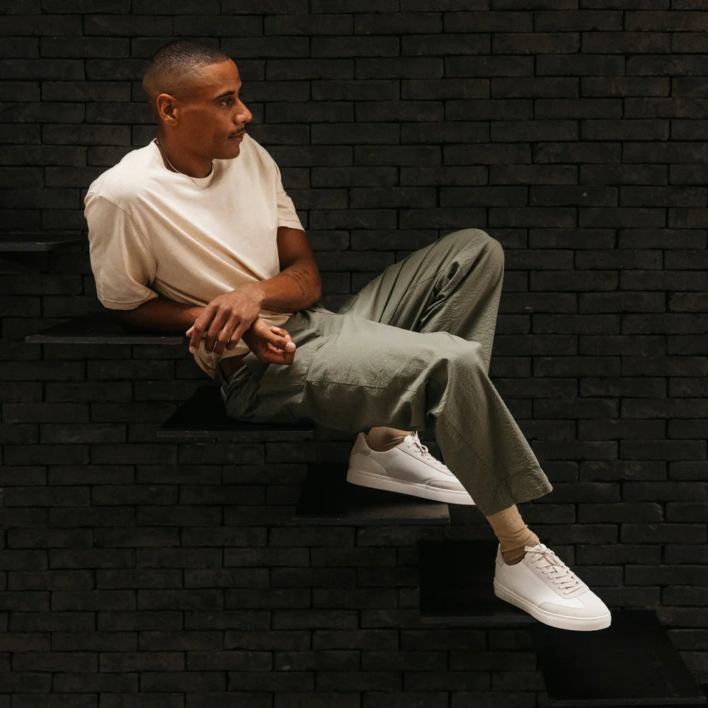 Clae DEANE Triple Off-White Leather