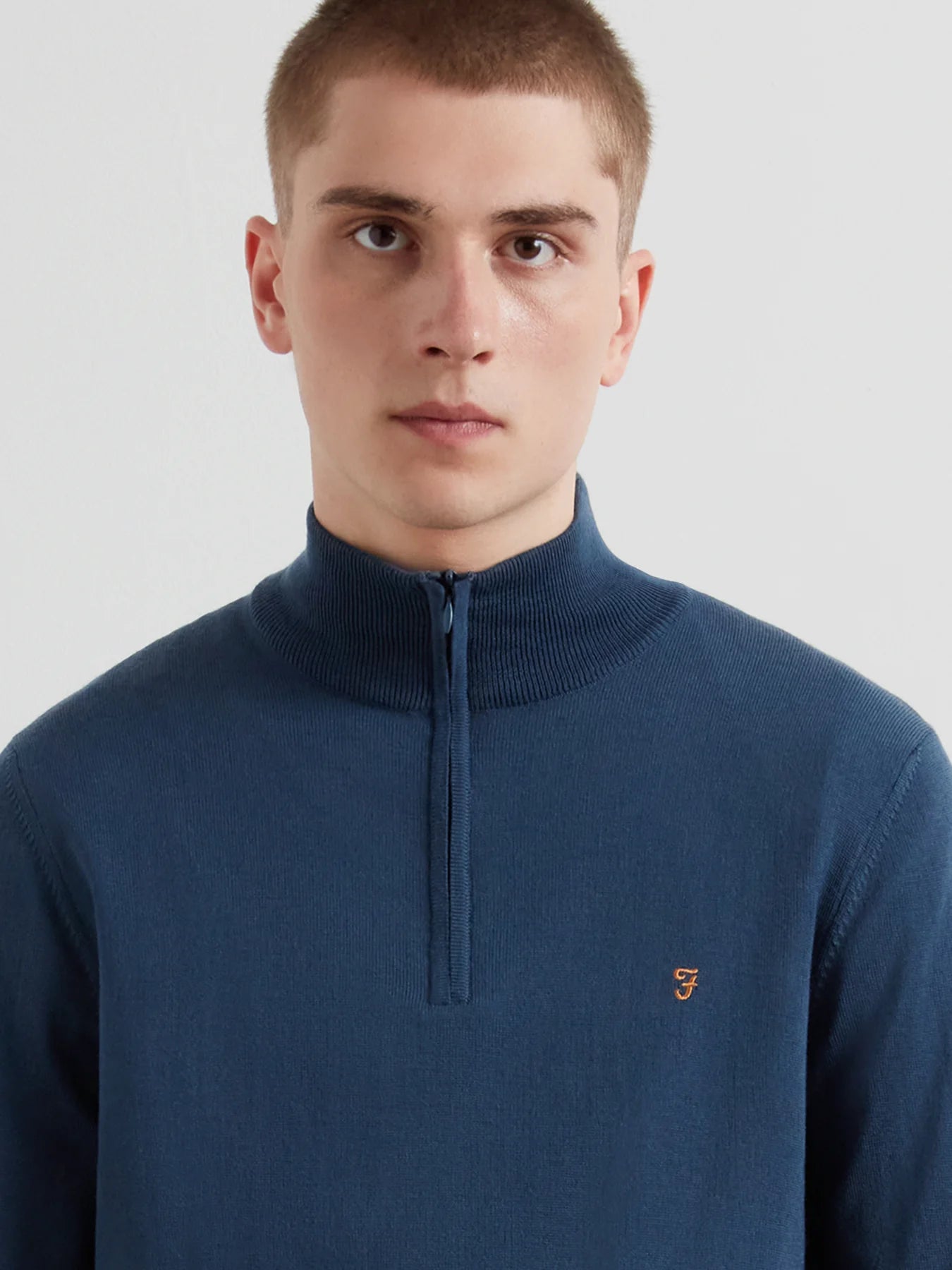 Farah Redchurch Merino Wool Quarter Zip Sweater