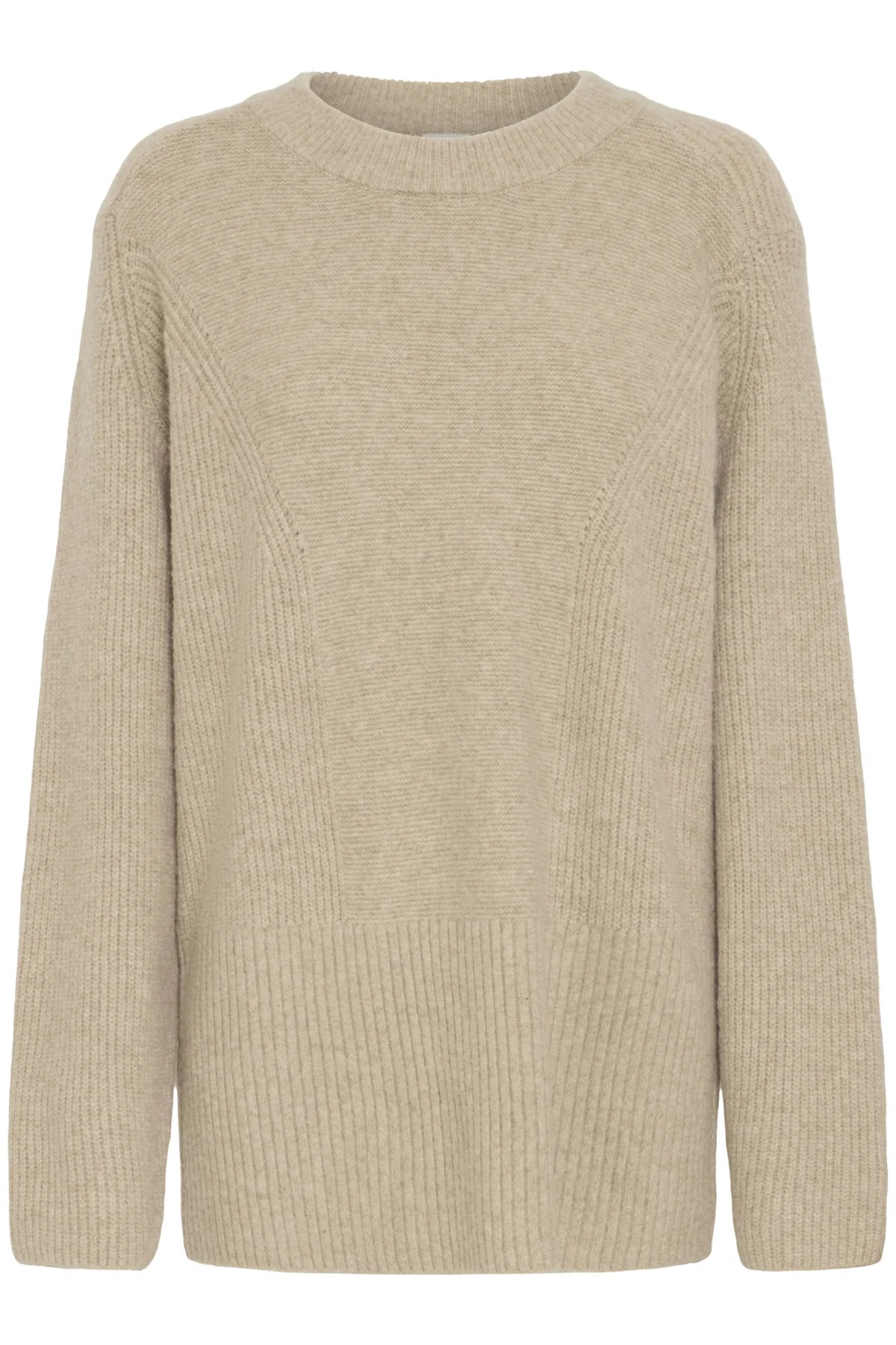 ICHI Ducie Long Sleeved Round Neck Jumper