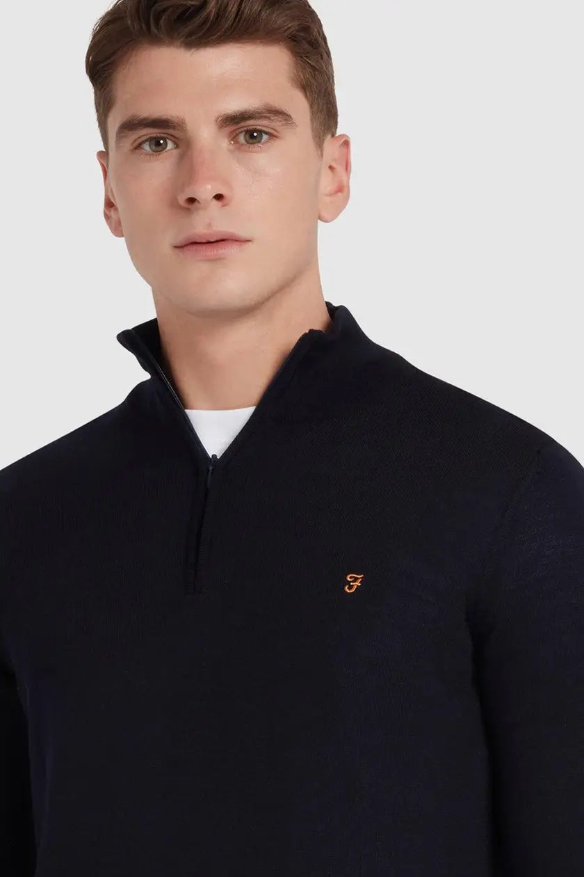 Farah Redchurch Merino Wool Quarter Zip Jumper