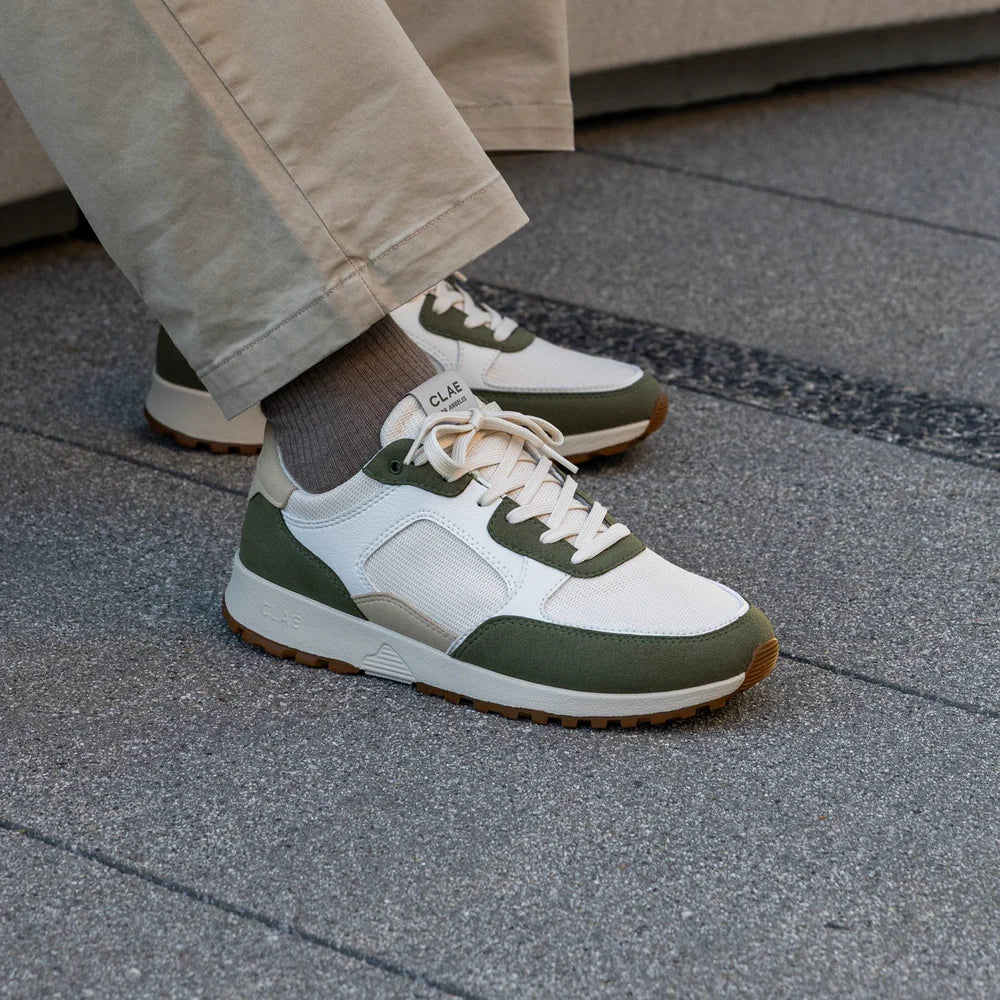 Clae JOSHUA Olive Off-White