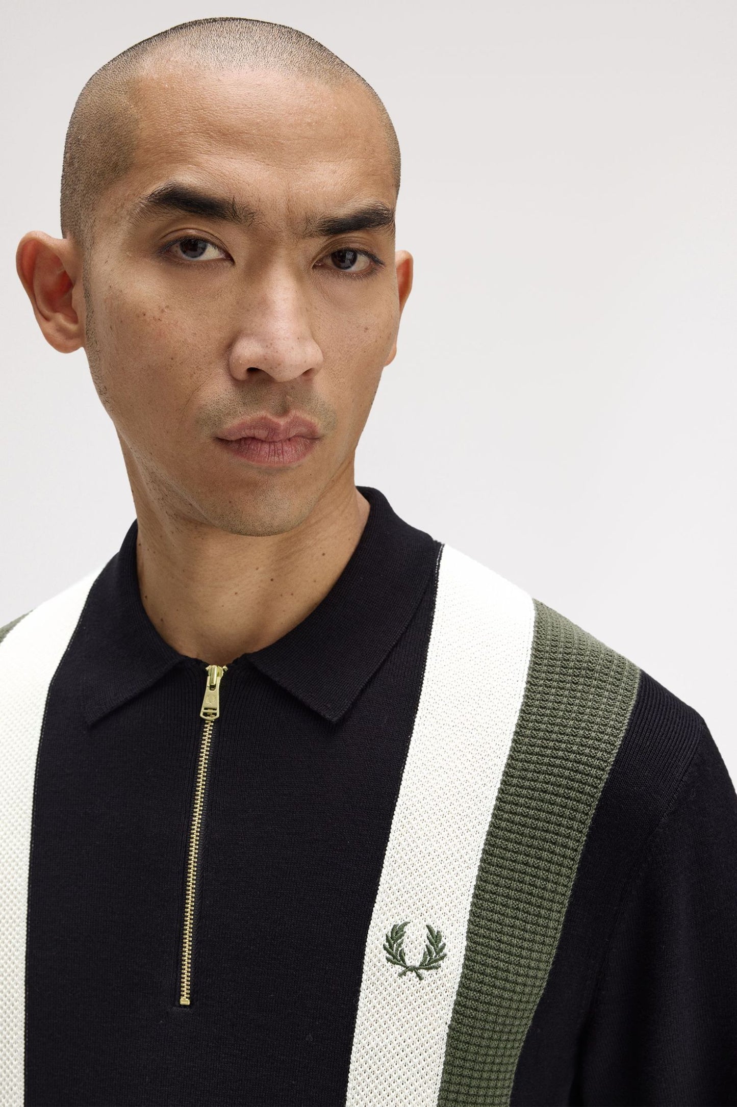 Fred Perry Multi Texture Ls Knitted Shirt K1354