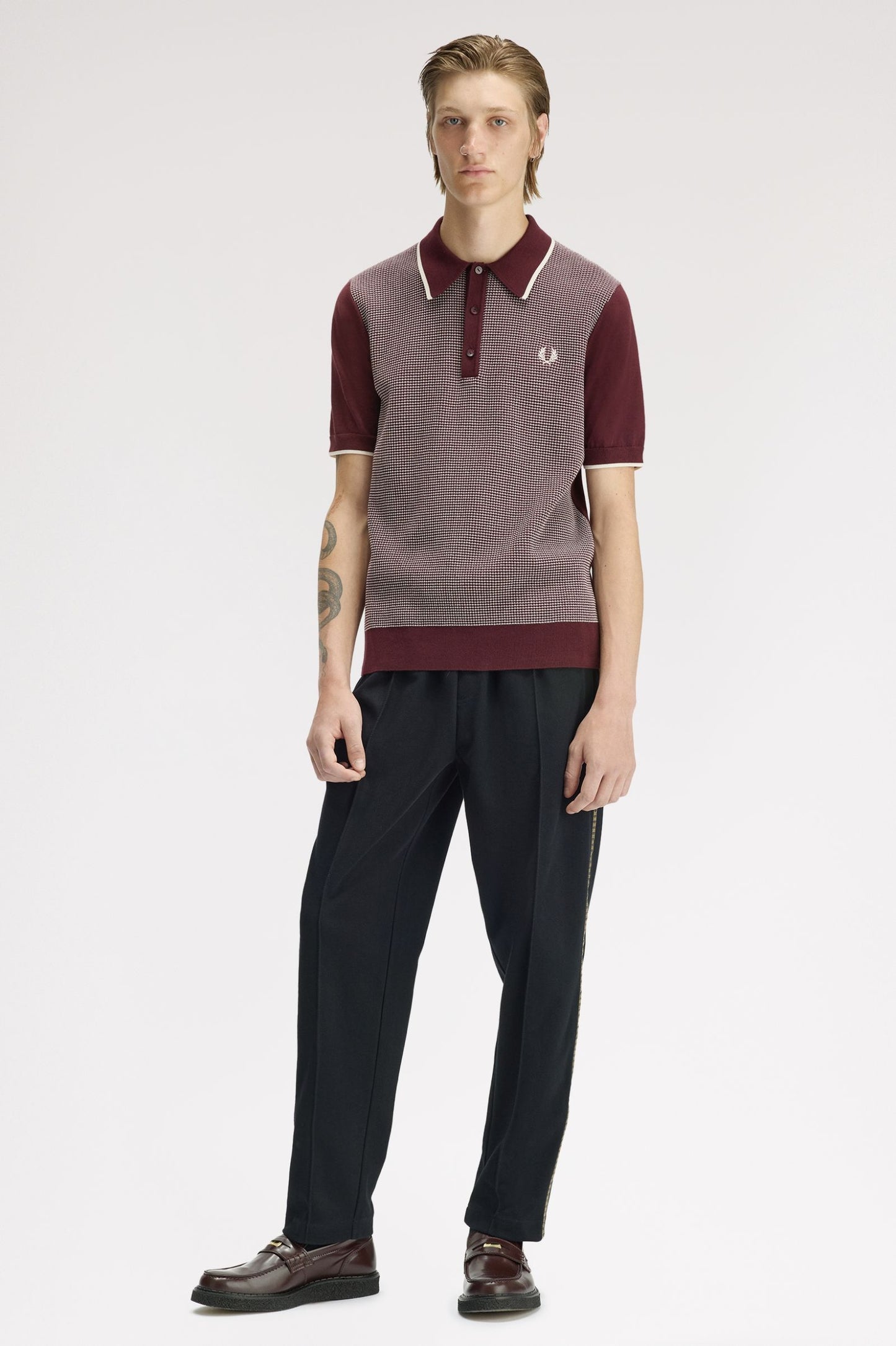 Fred Perry Tonic Waffle Knitted Shirt K2307