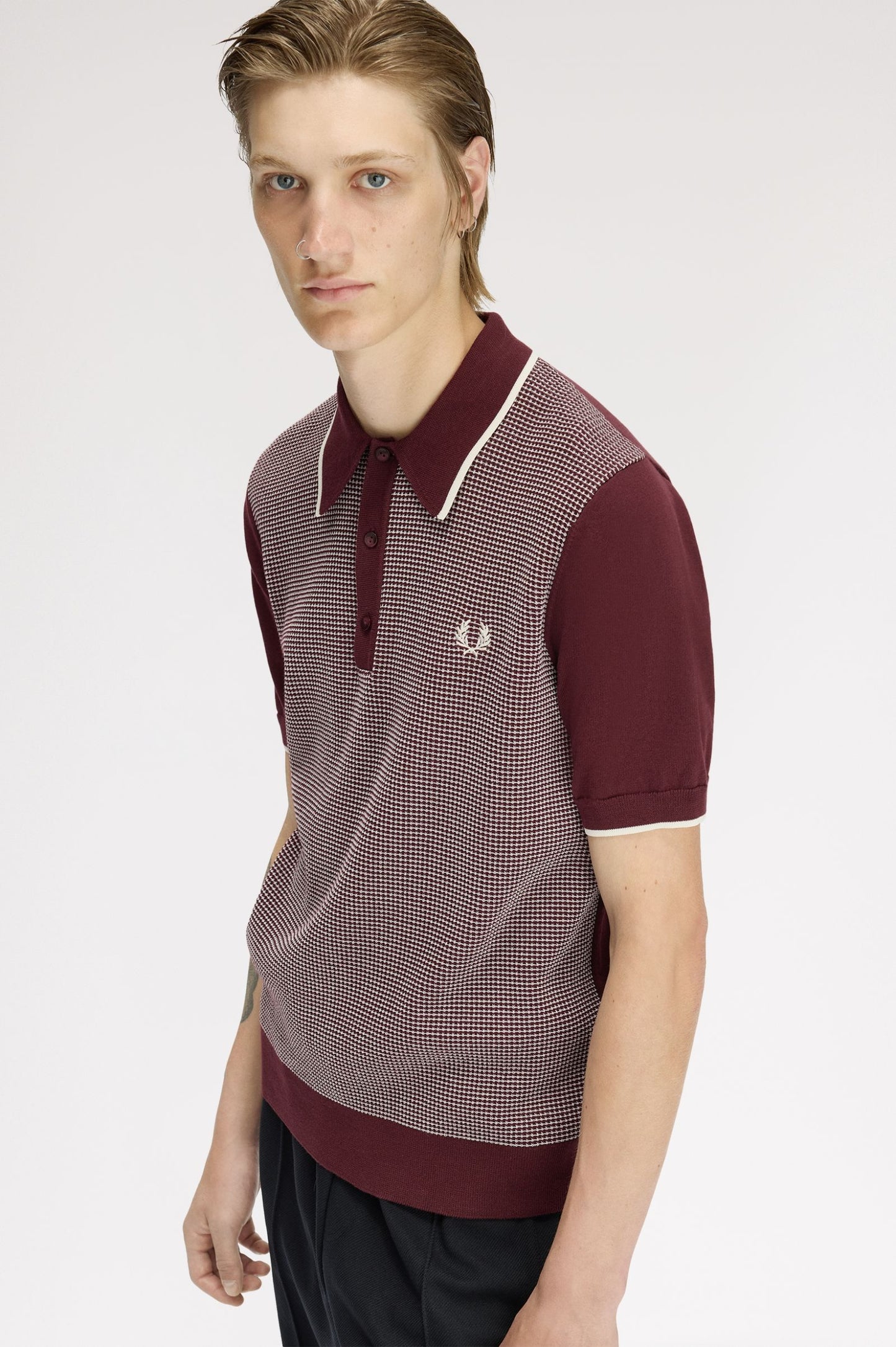Fred Perry Tonic Waffle Knitted Shirt K2307
