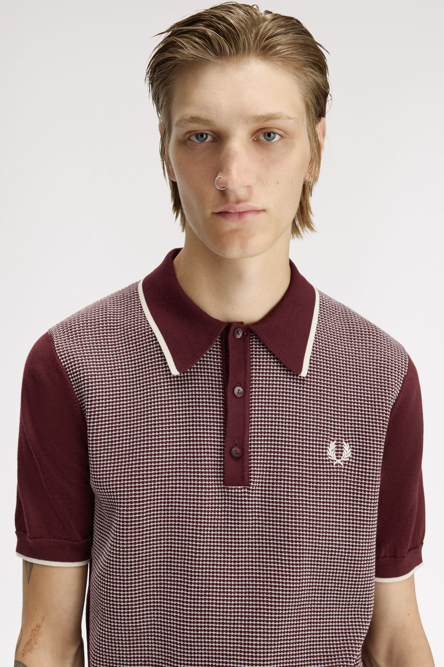 Fred Perry Tonic Waffle Knitted Shirt K2307
