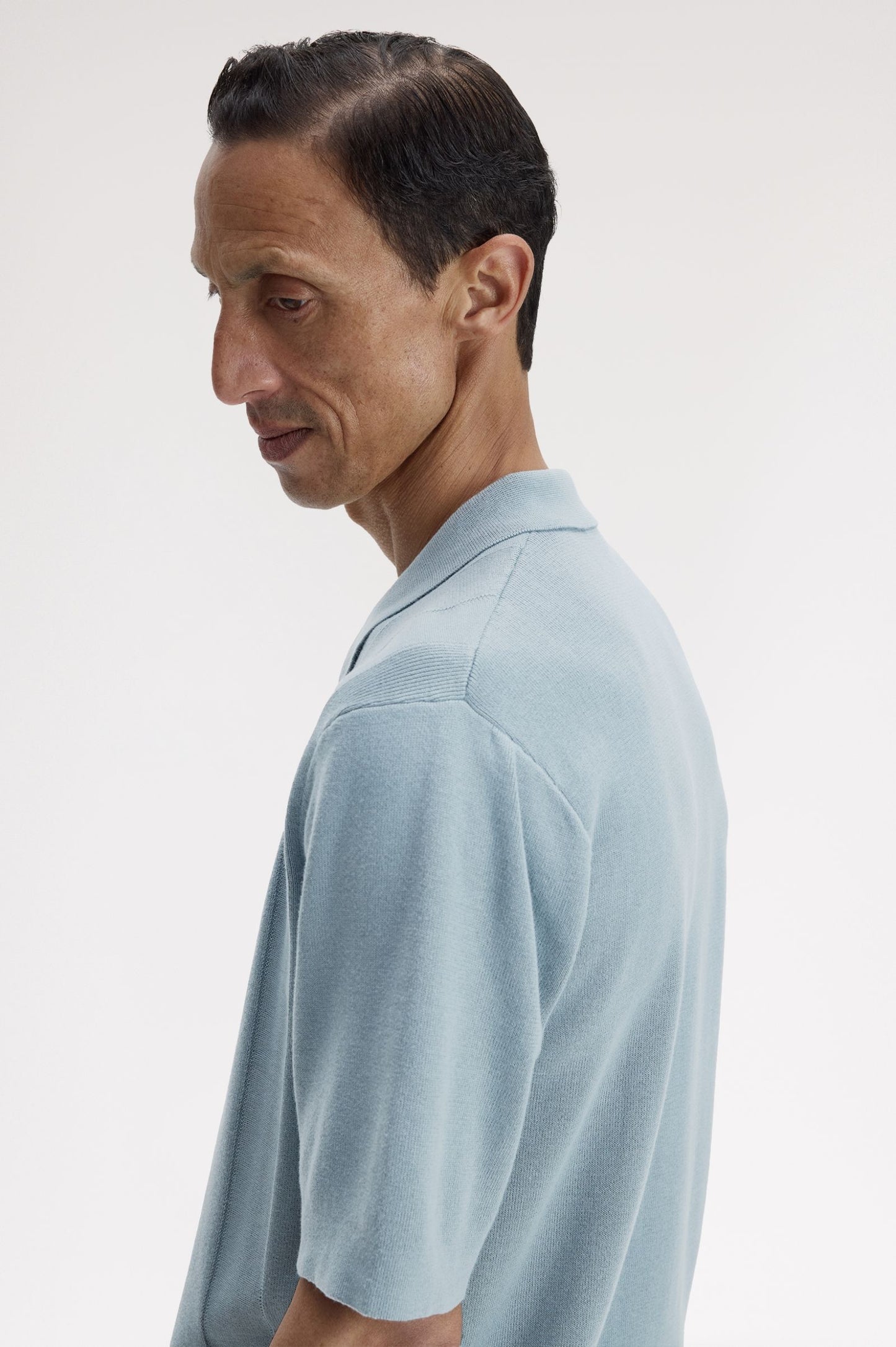 Fred Perry Tonal Vertical Stripe Cotton Knitted Shirt
