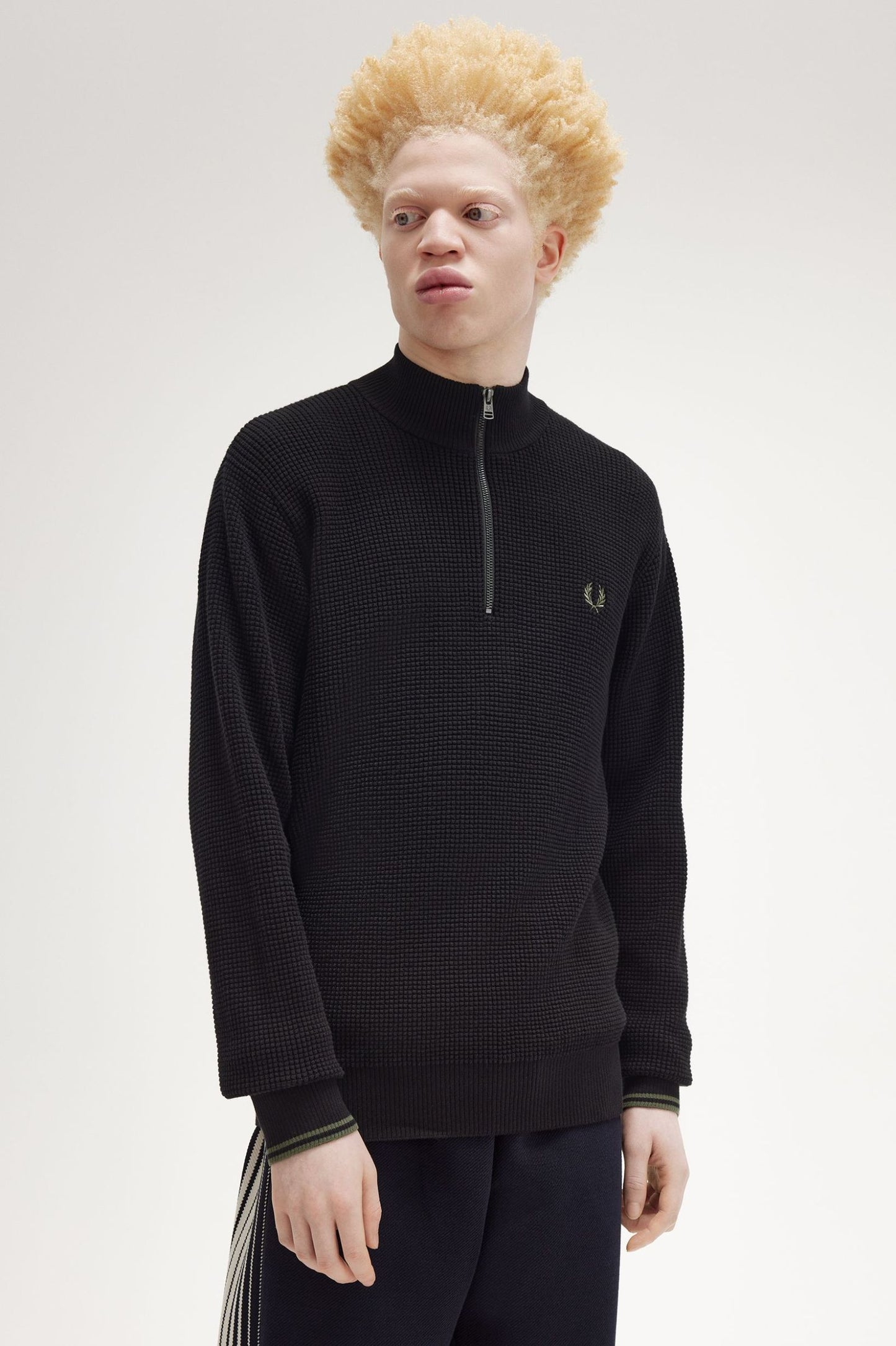 Fred Perry Waffle Stitch Half Zip Jumper