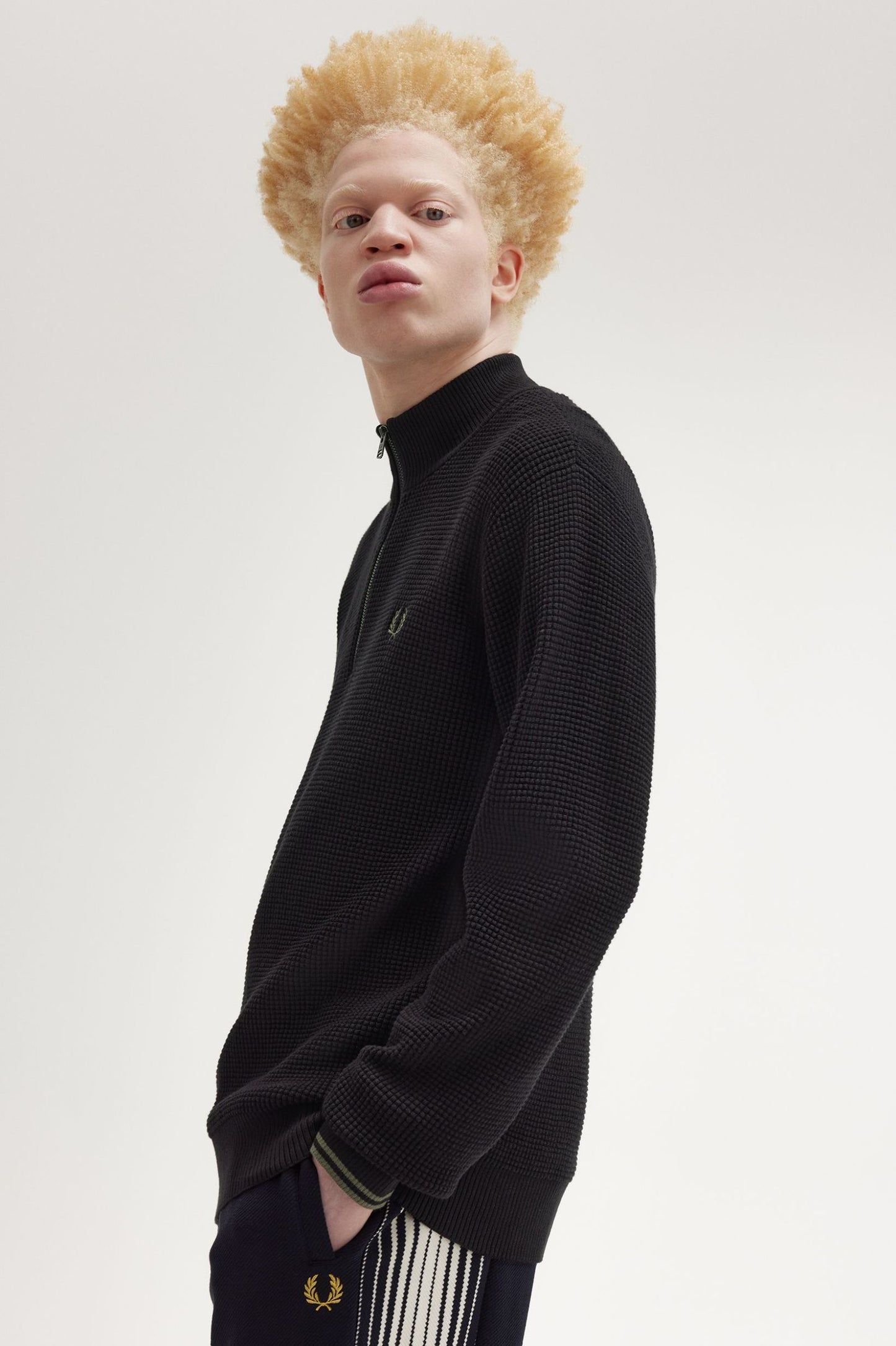 Fred Perry Waffle Stitch Half Zip Jumper