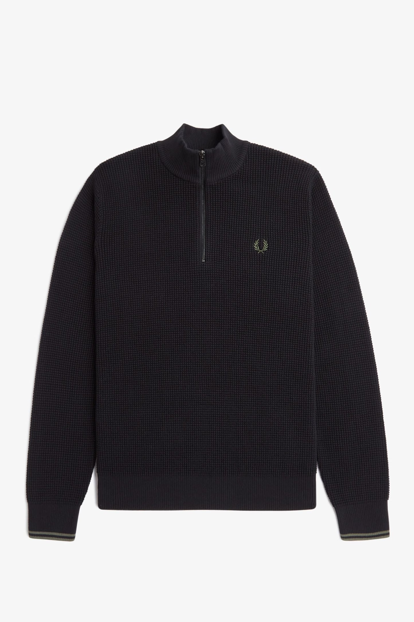 Fred Perry Waffle Stitch Half Zip Jumper