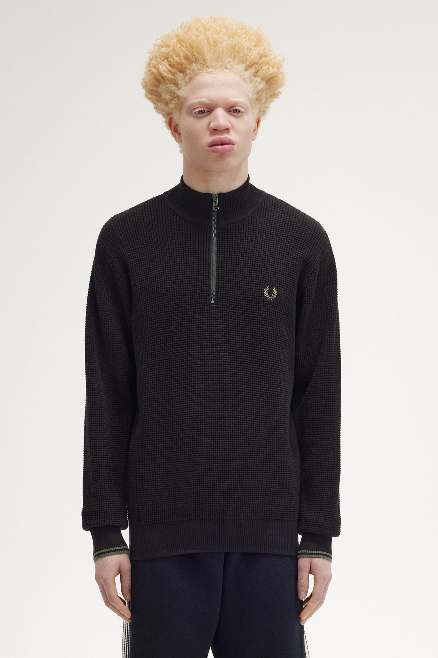 Fred Perry Waffle Stitch Half Zip Jumper