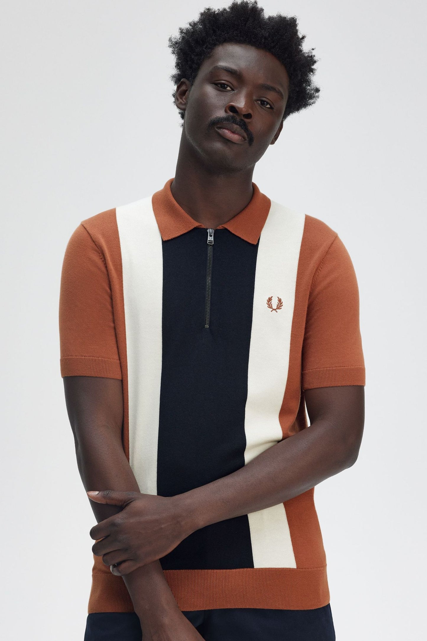 Fred Perry Vertical Stripe Neck Shirt