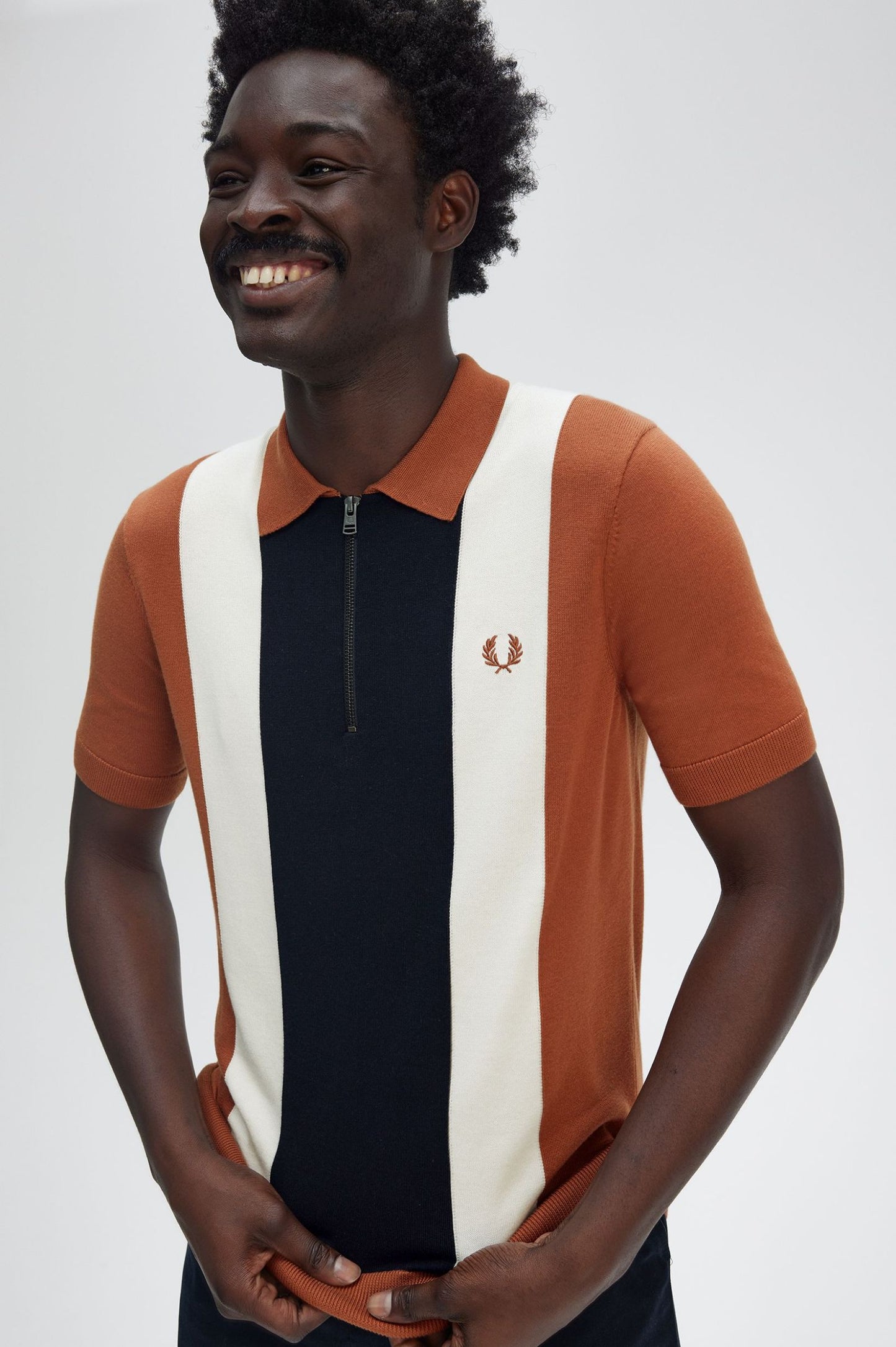 Fred Perry Vertical Stripe Neck Shirt